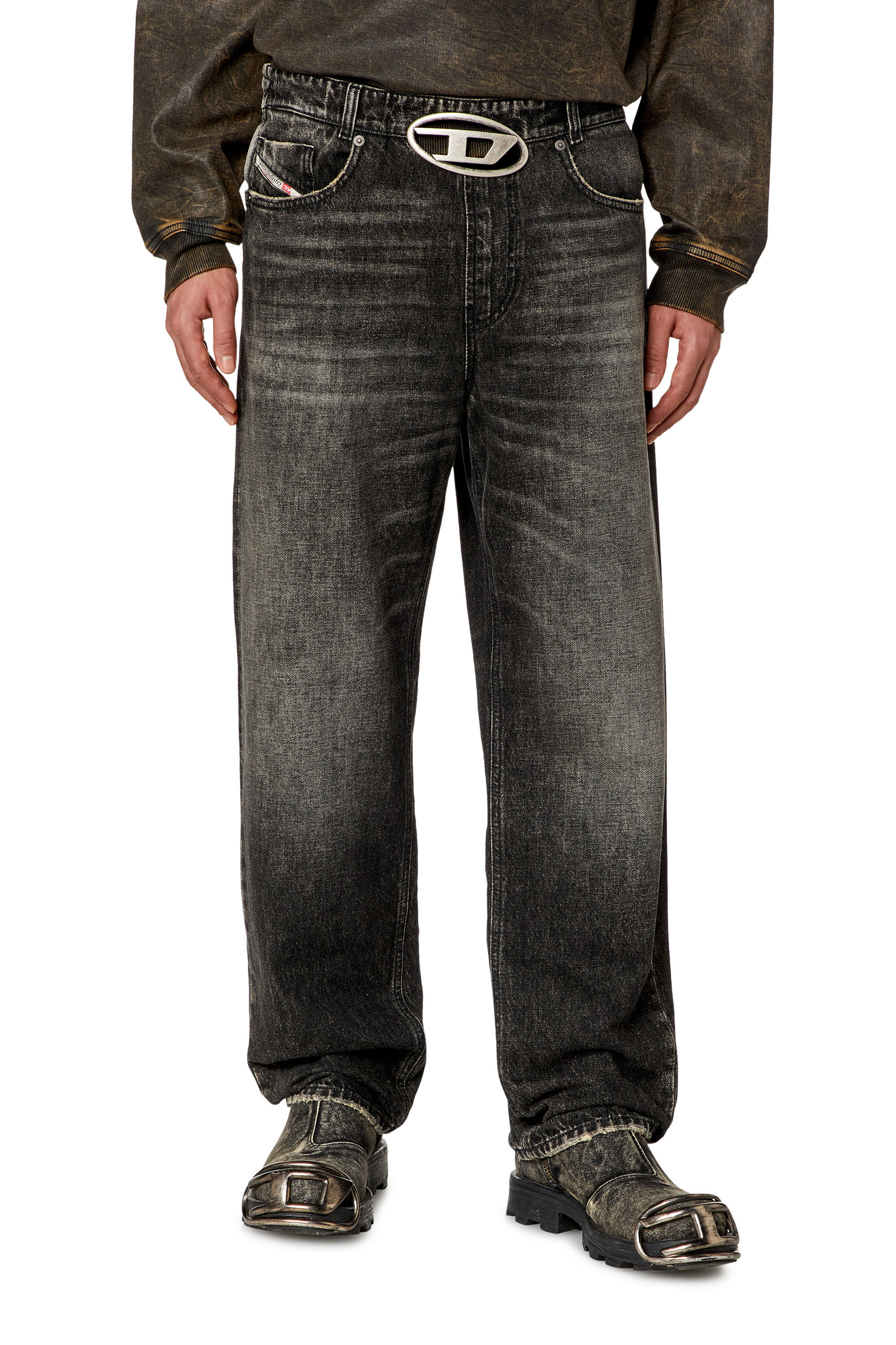 Diesel - Straight Jeans 2010 D-Macs 0JGAE, Nero/Grigio scuro - Image 3