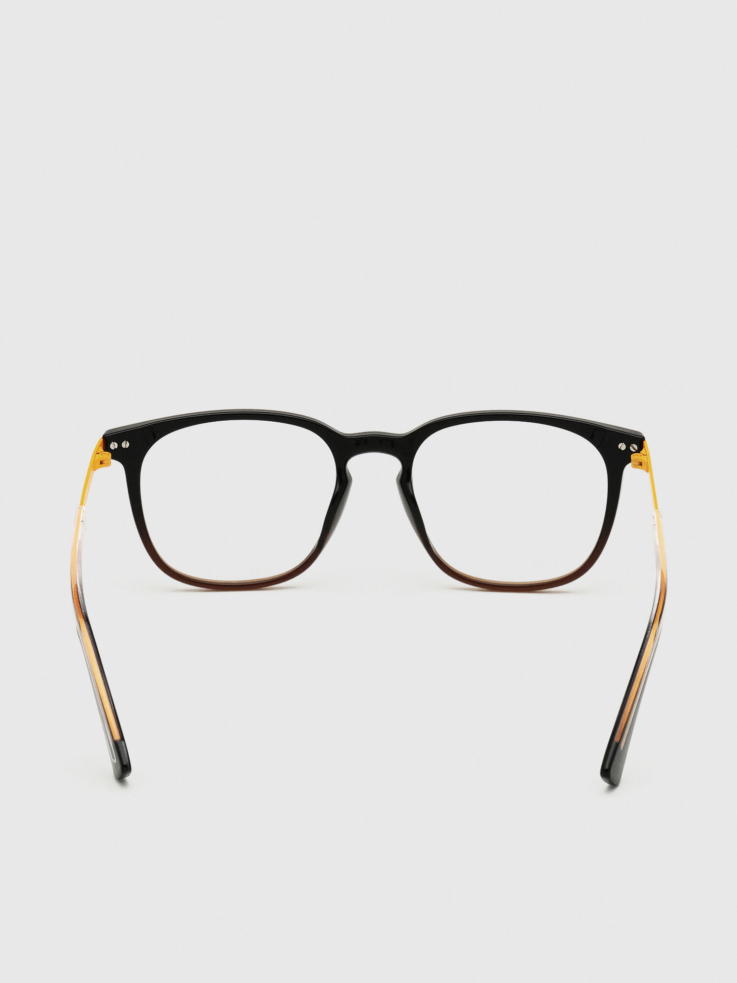 Diesel - DL5349, Unisex Unisex-Brille mit quadratischer Silhouette in Schwarz/Gelb - 5