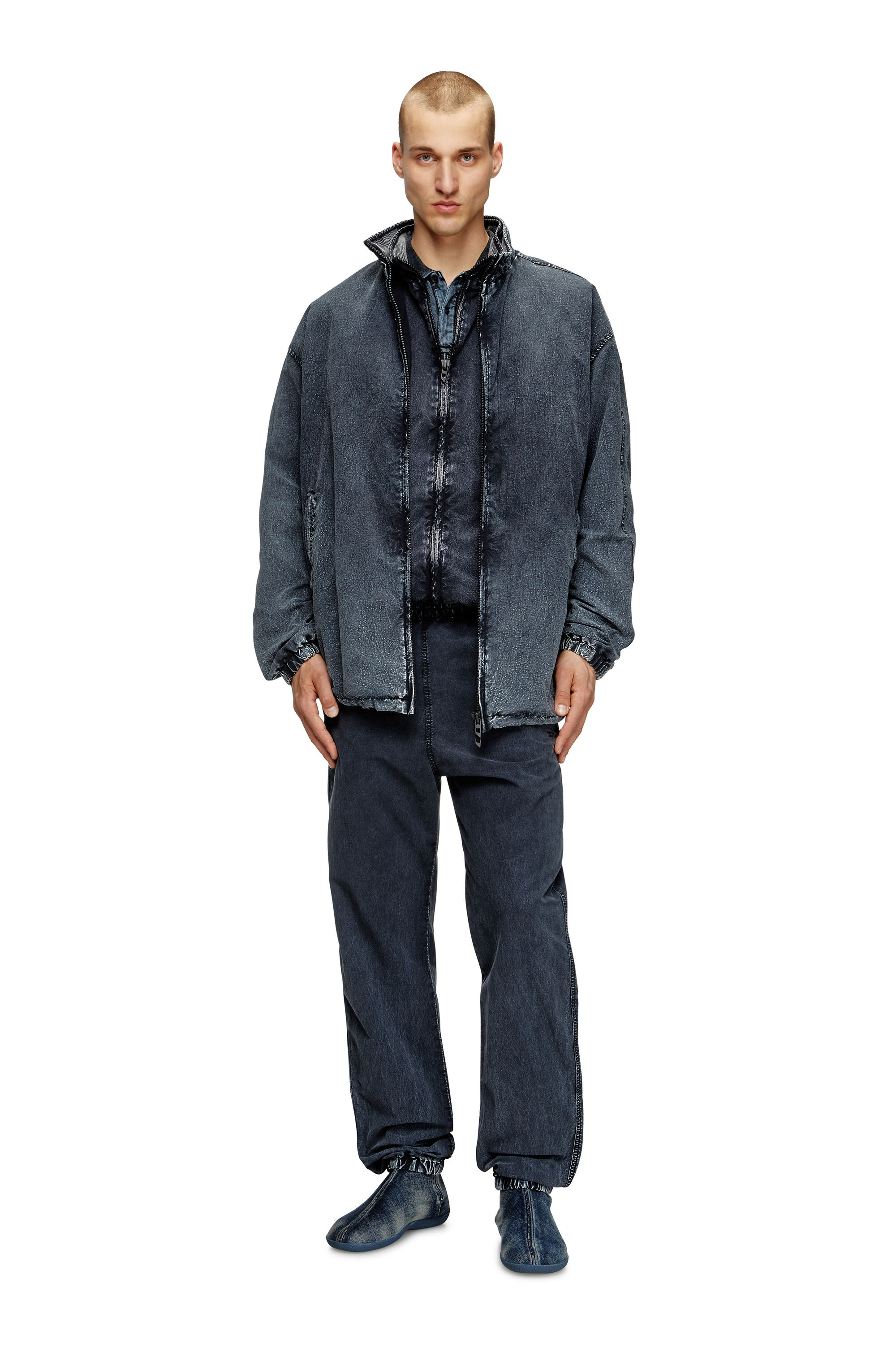 Diesel - P-WILSON, Pantalon en taslan de nylon recyclé Homme in Bleu - 1