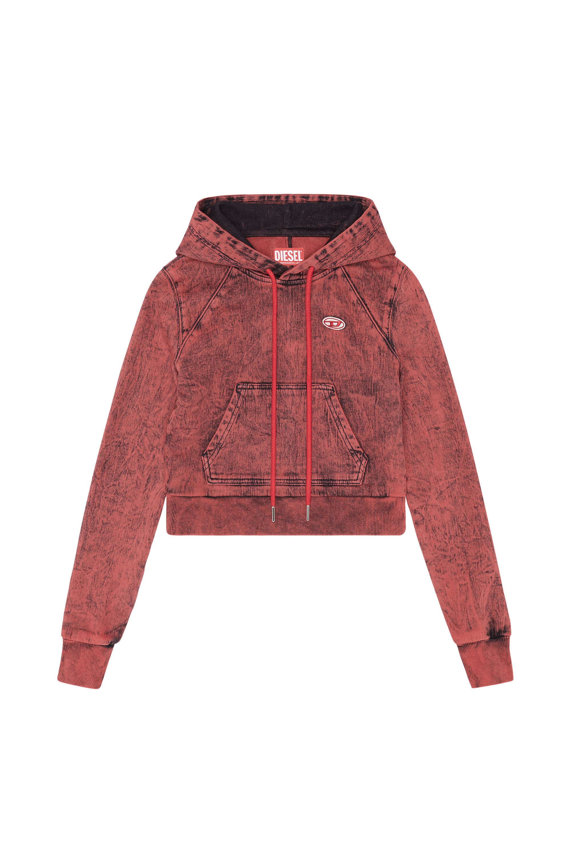 Diesel - D-ANGY-HOOD FS TRACK DENIM, Rosso - Image 2