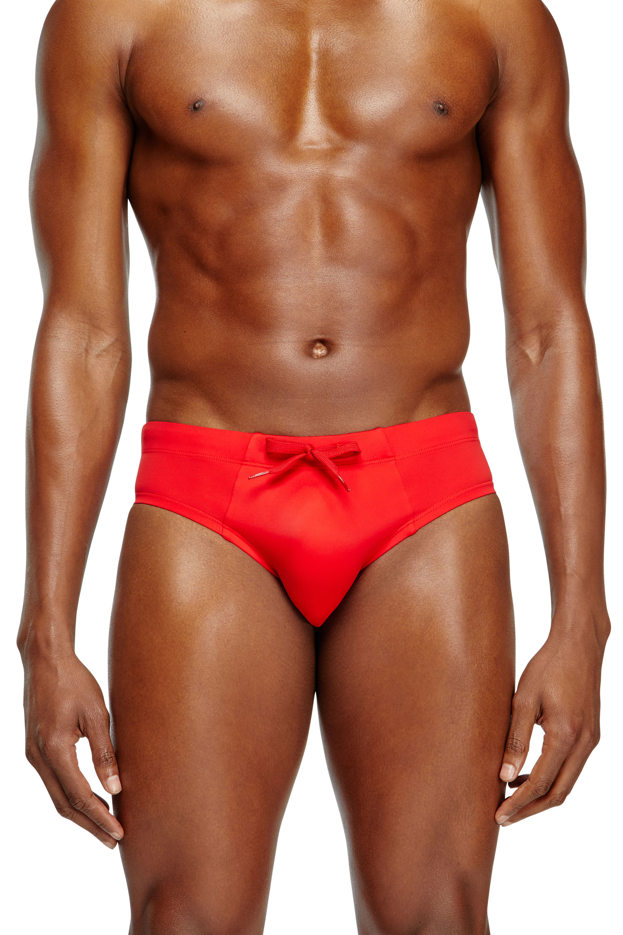 Diesel - ALFIE-D-CORE, Slip da mare con logo sul retro Uomo in Rosso - 1