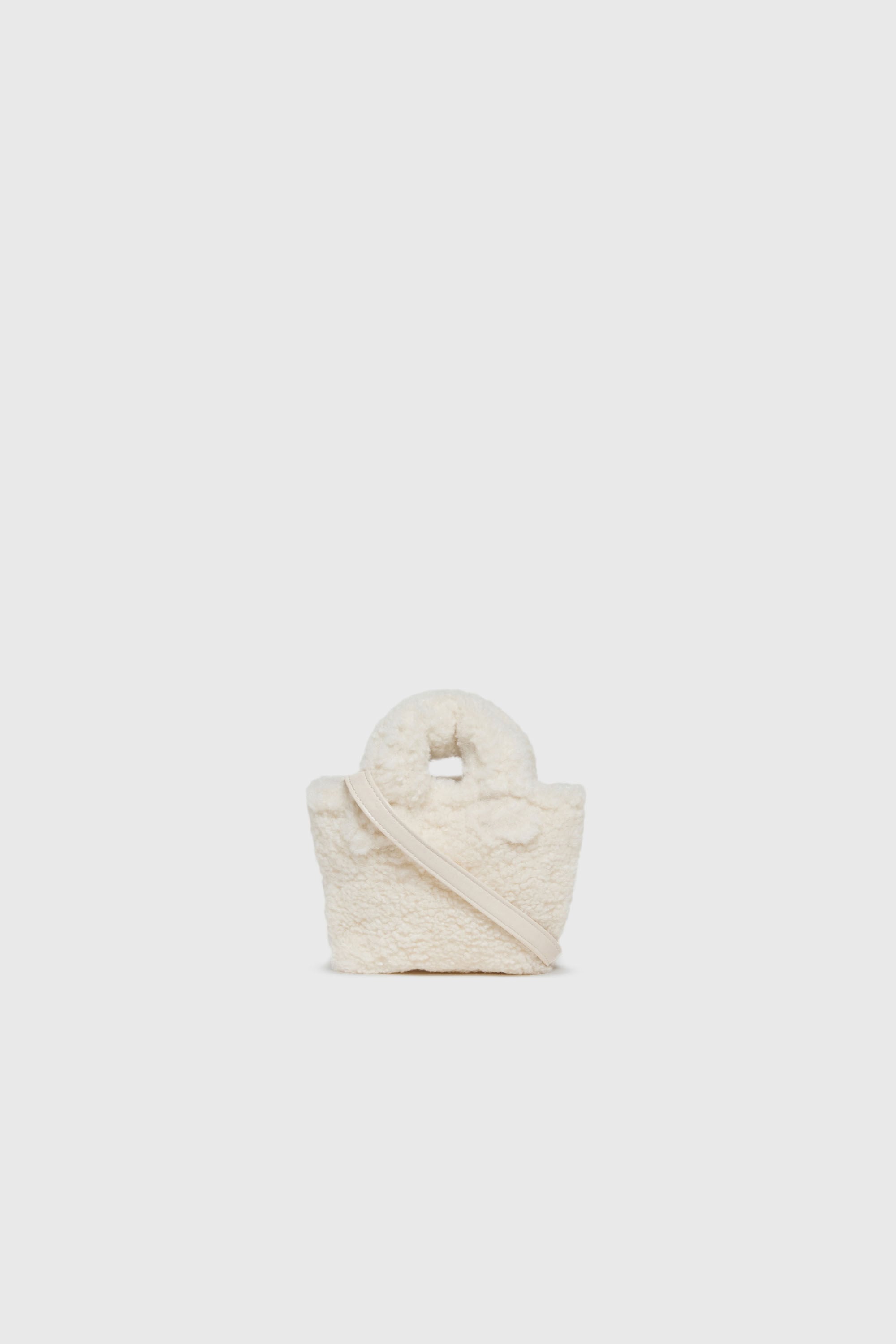 Diesel - WIXIT, Damen WIXIT - Mini-Tasche aus Teddy-Fleece in Wei&szlig; - 2