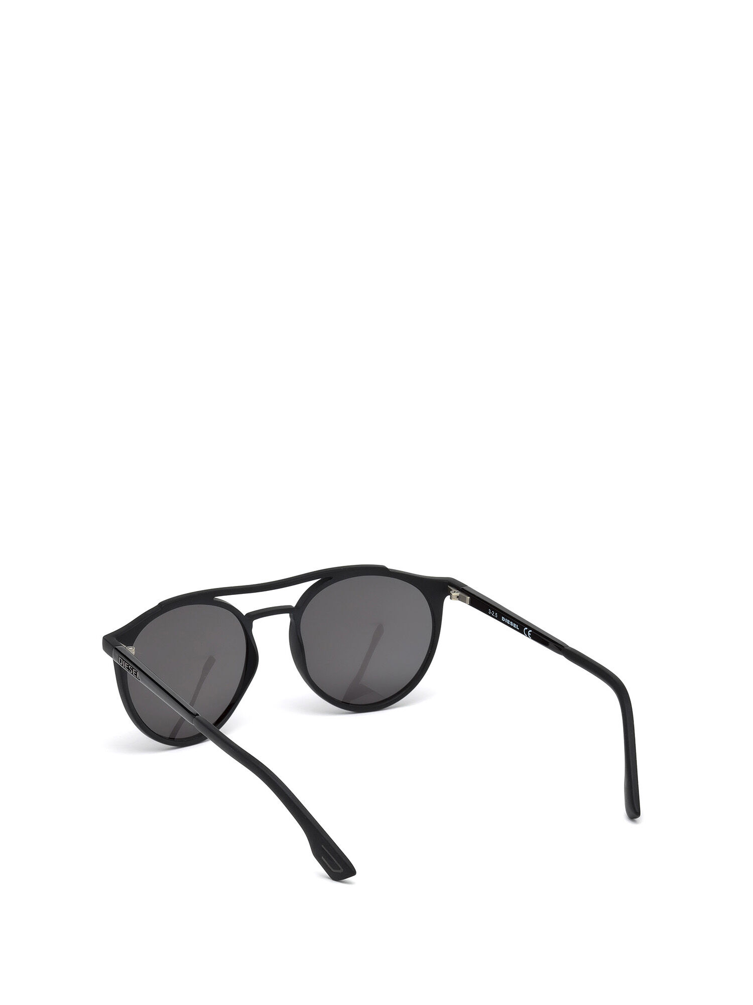 Diesel - DM0195, Unisex Leichte Sonnenbrille mit doppeltem Steg in Opakes Schwarz - 2