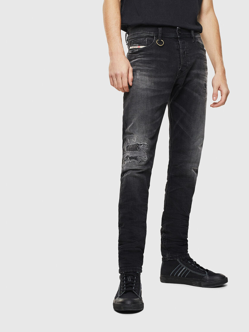 Tepphar 069dw Herren Jeans Slim Schwarz Dunkelgrau Diesel