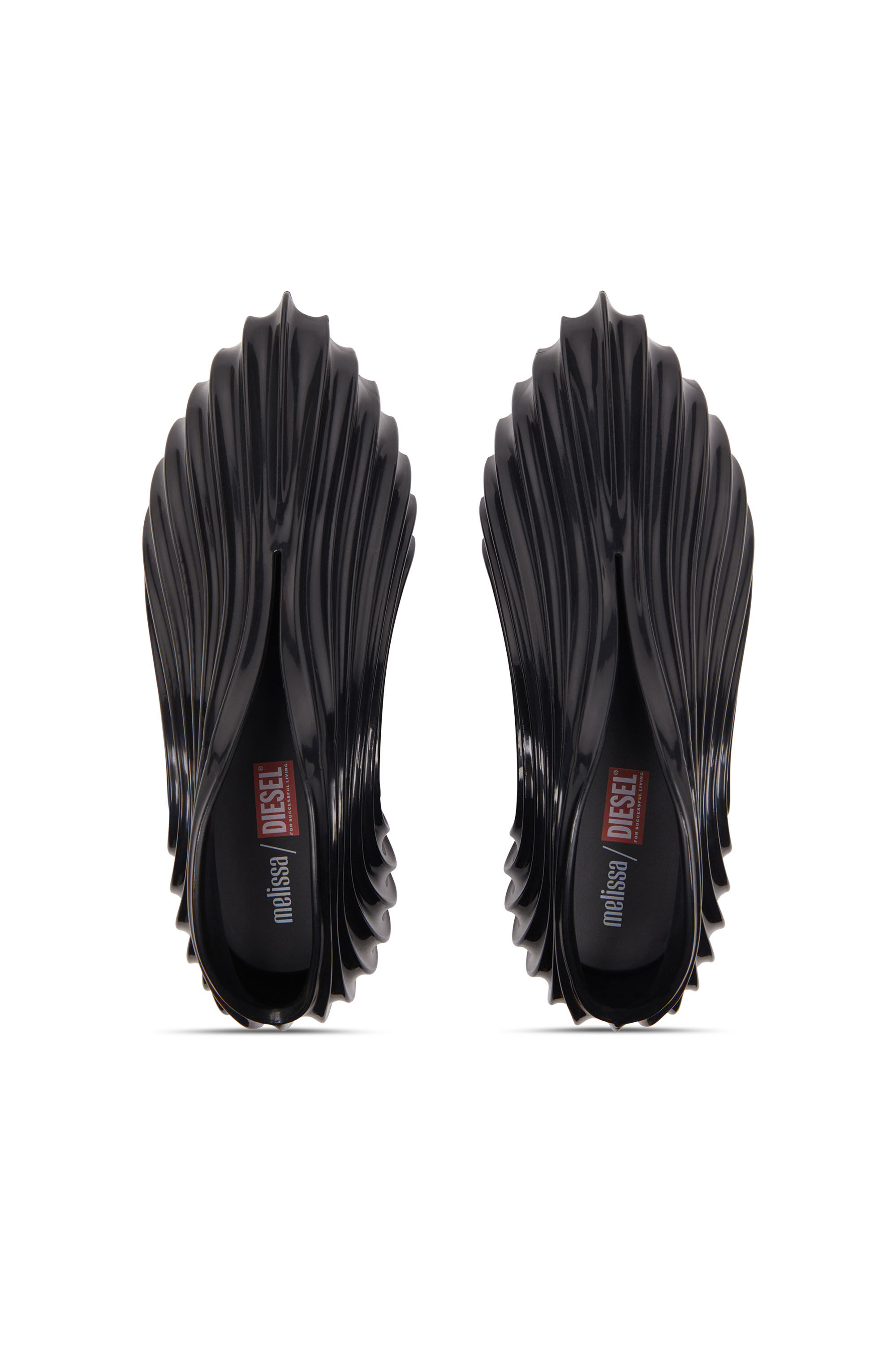 Diesel - MELISSA QUANTUM SNEAKERS X, Sneaker slip-on in Melflex® Unisex in Nero - 4