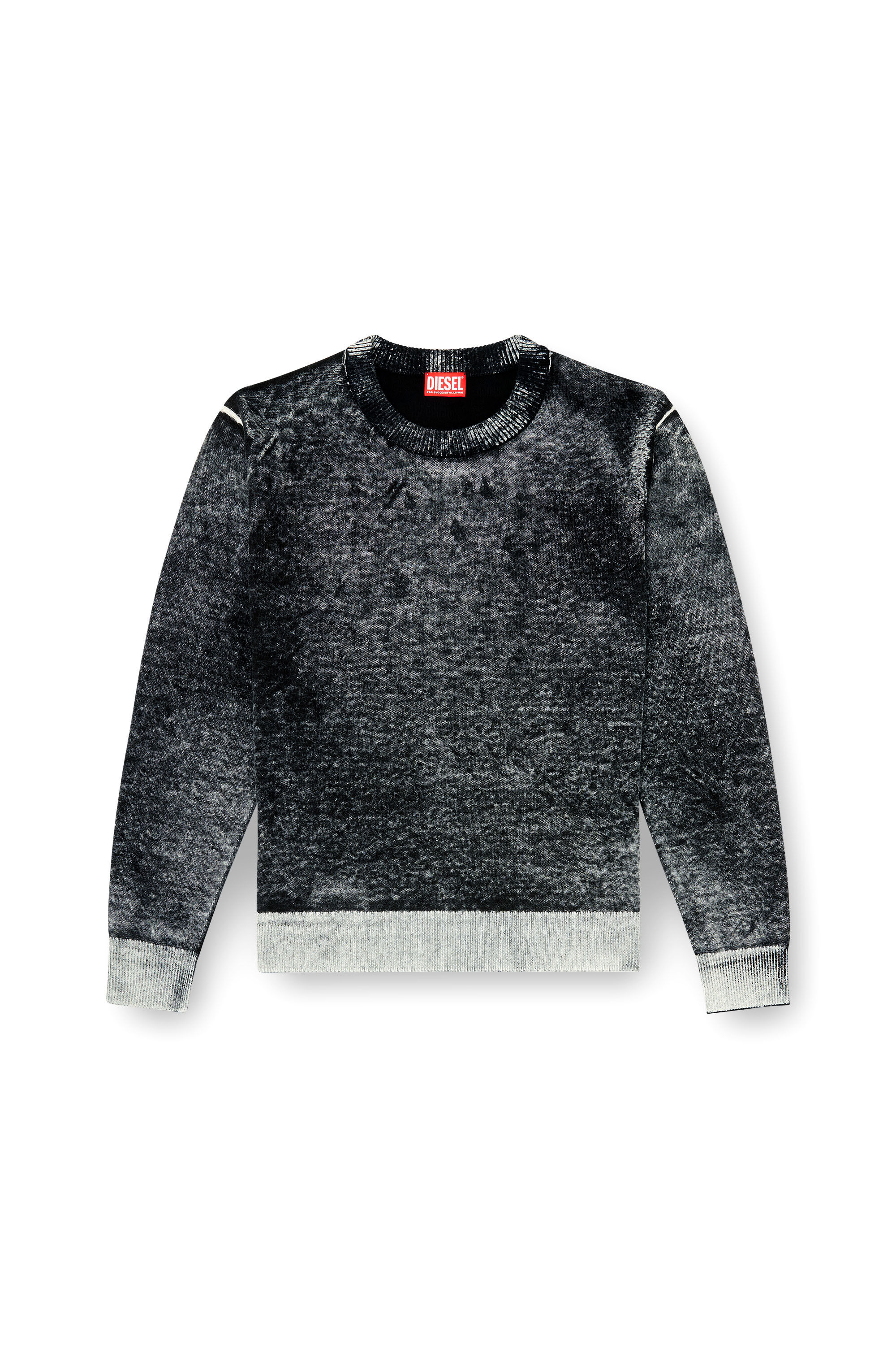Diesel - K-LAURENT, Maglia con stampa interna sfumata Uomo in Nero - 2