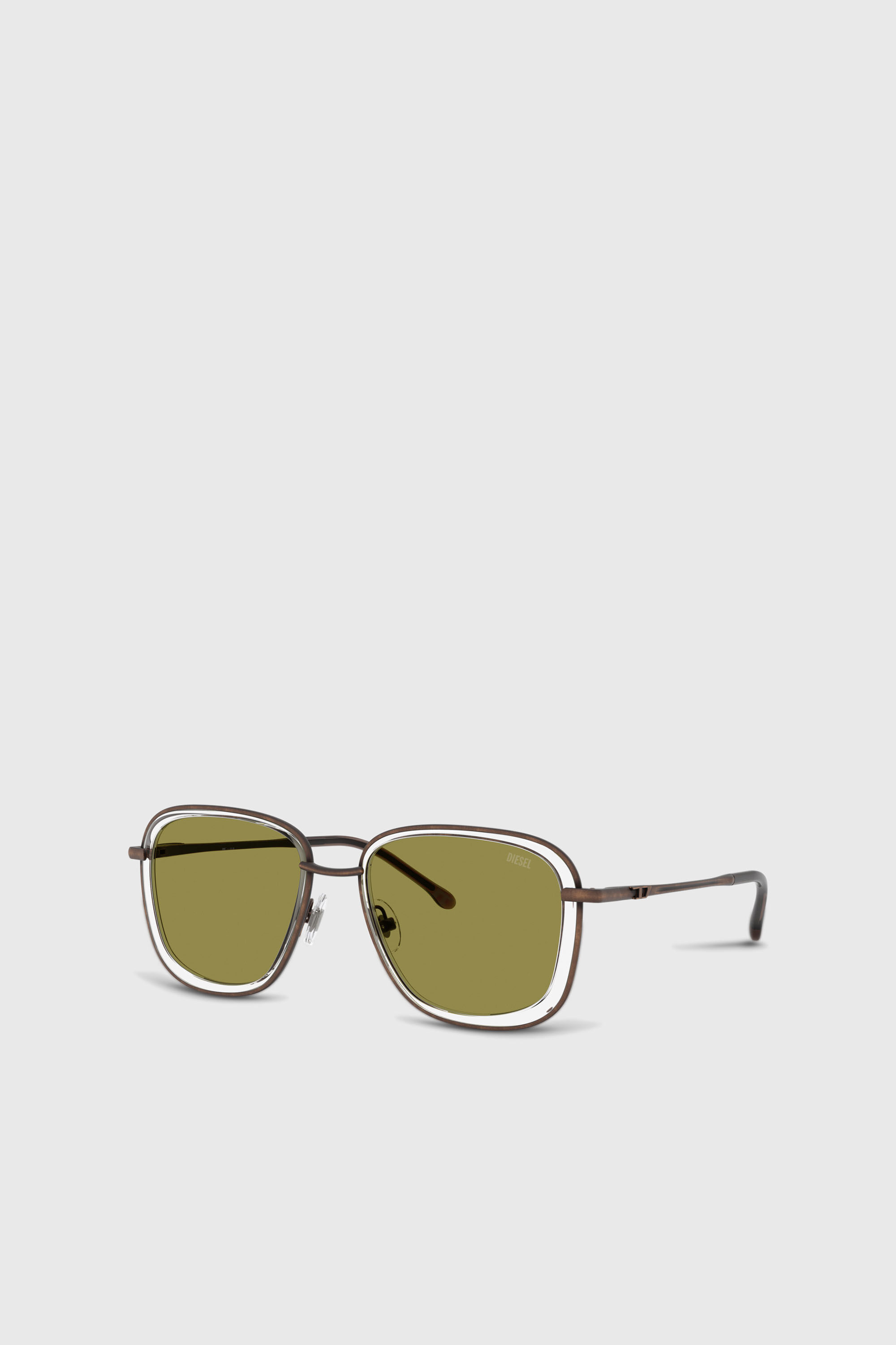 Diesel - 0DL1017, Unisex Quadratische Sonnenbrille in Gr&uuml;n - 4