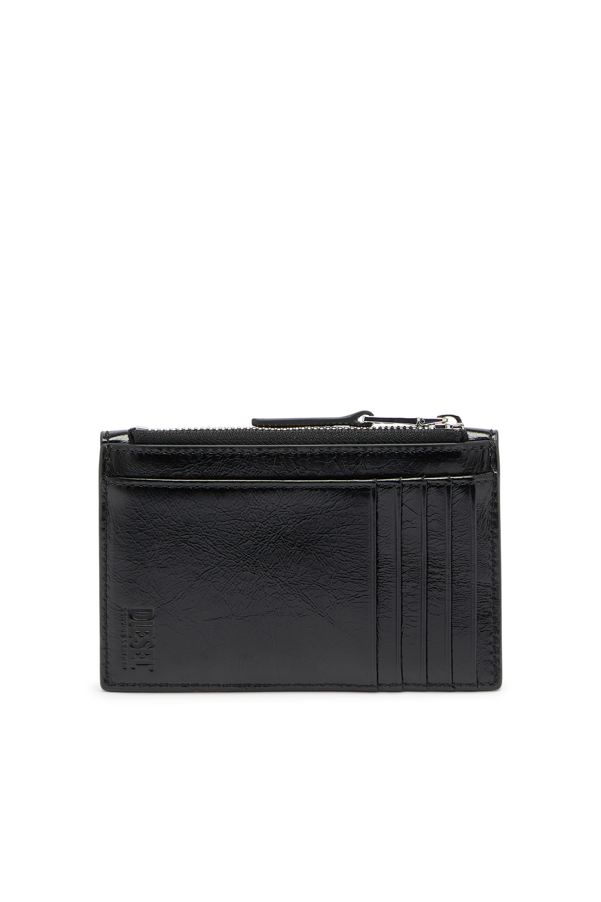 Diesel - D-ENVELOP CARD HOLDER, Damen Kartenetui im Umschlagstil aus gl&auml;nzendem, geknittertem Leder in null - 2