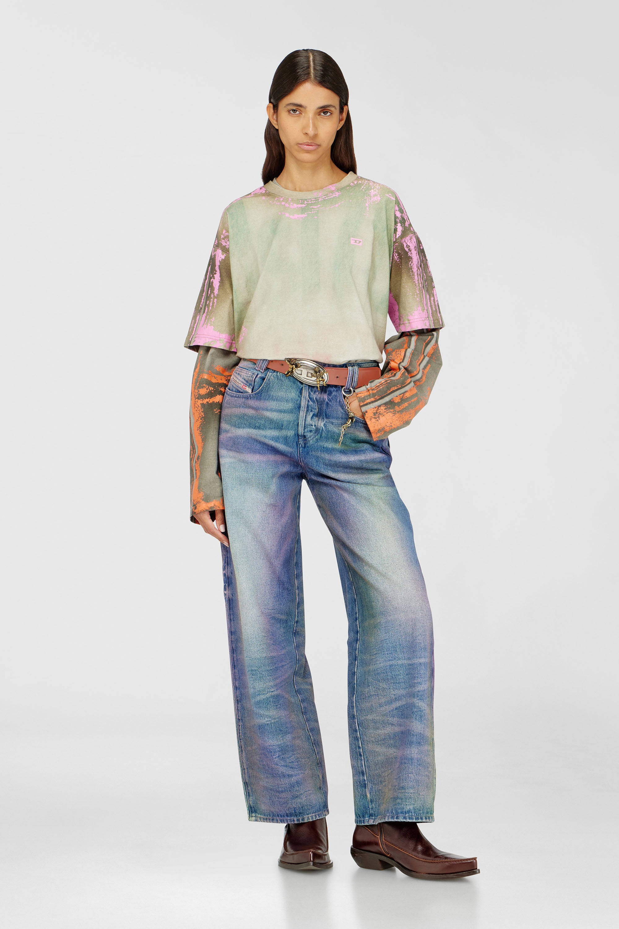 Diesel - Relaxed Jeans 1982 D-Hakou 007FW Unisex, Blu medio - Image 7