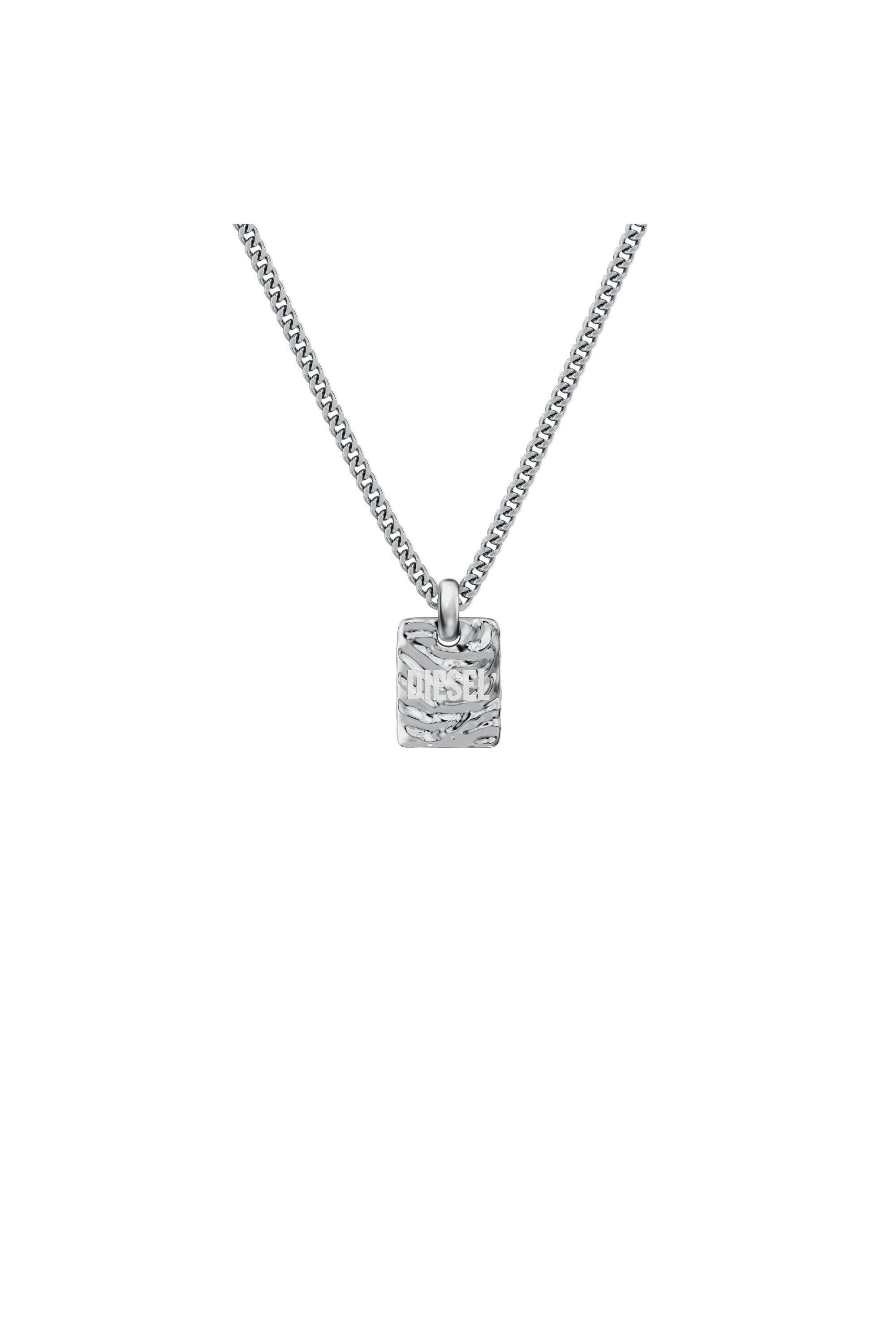 Diesel - DX1734040, Collana con pendente in acciaio inox Unisex in Argento - 2