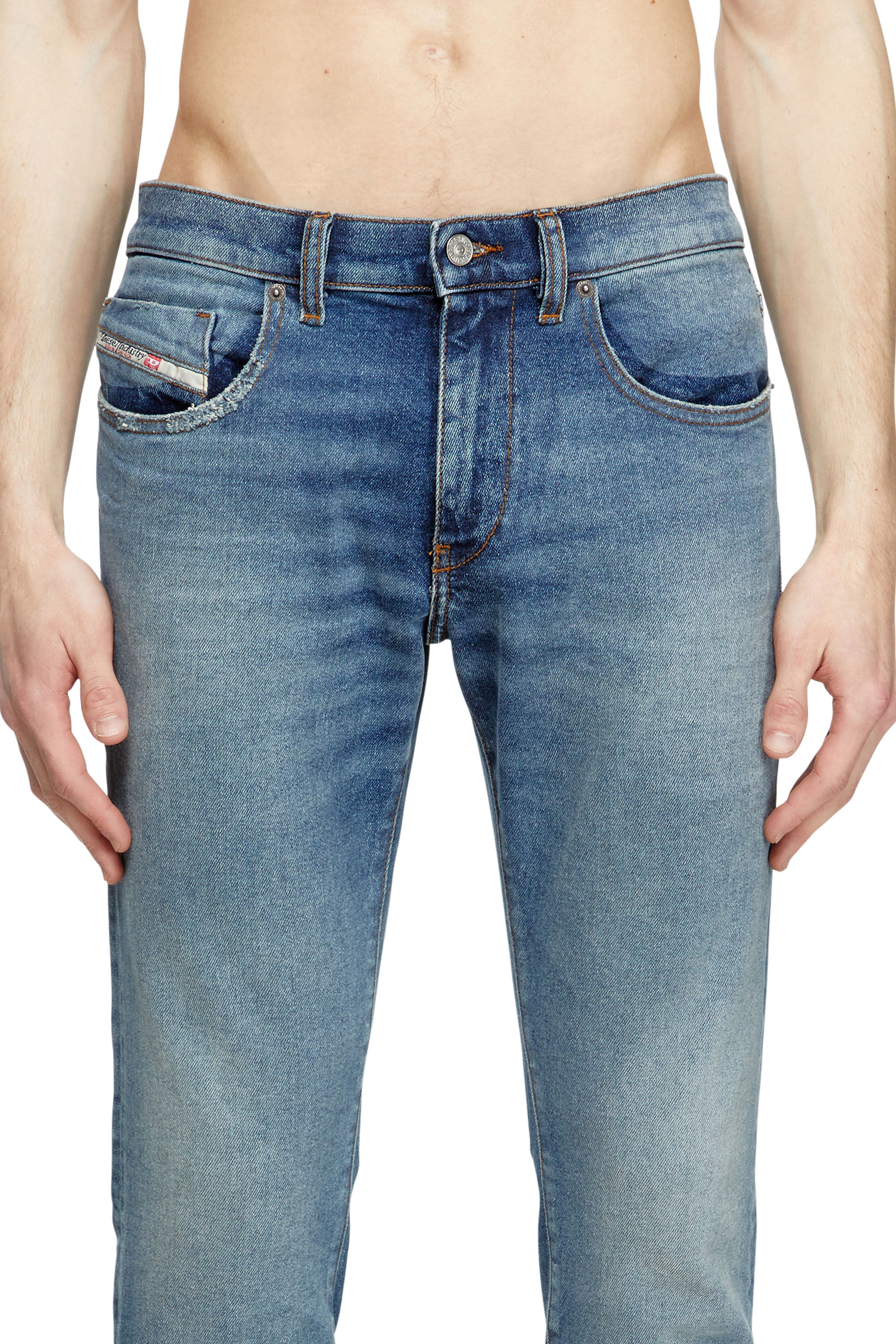 Diesel - Slim Jeans 2019 D-Strukt 0DBEF Uomo, Blu medio - Image 5