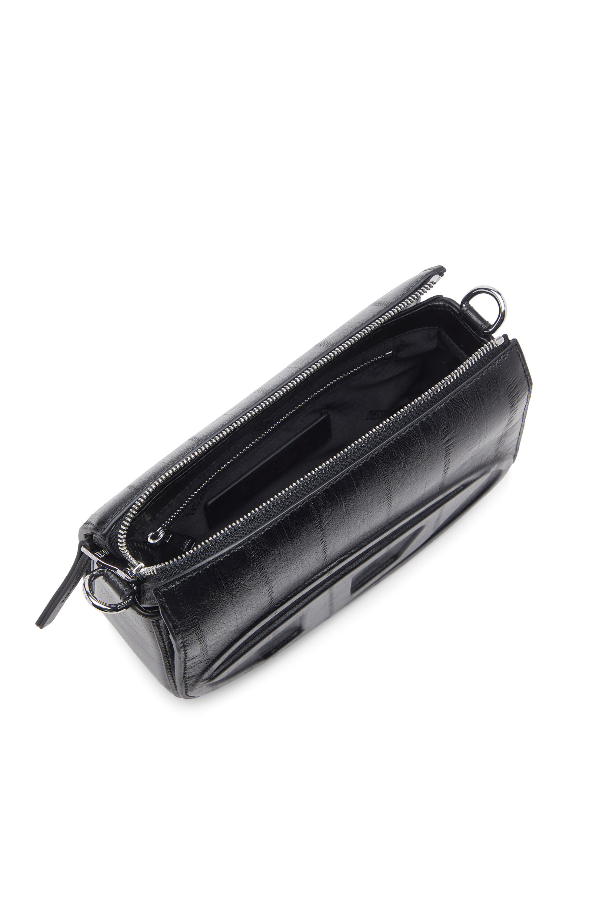 Diesel - 1DR CAMERA BAG, 1DR-Sac caméra en cuir effet anguille Mixte in Noir - 5