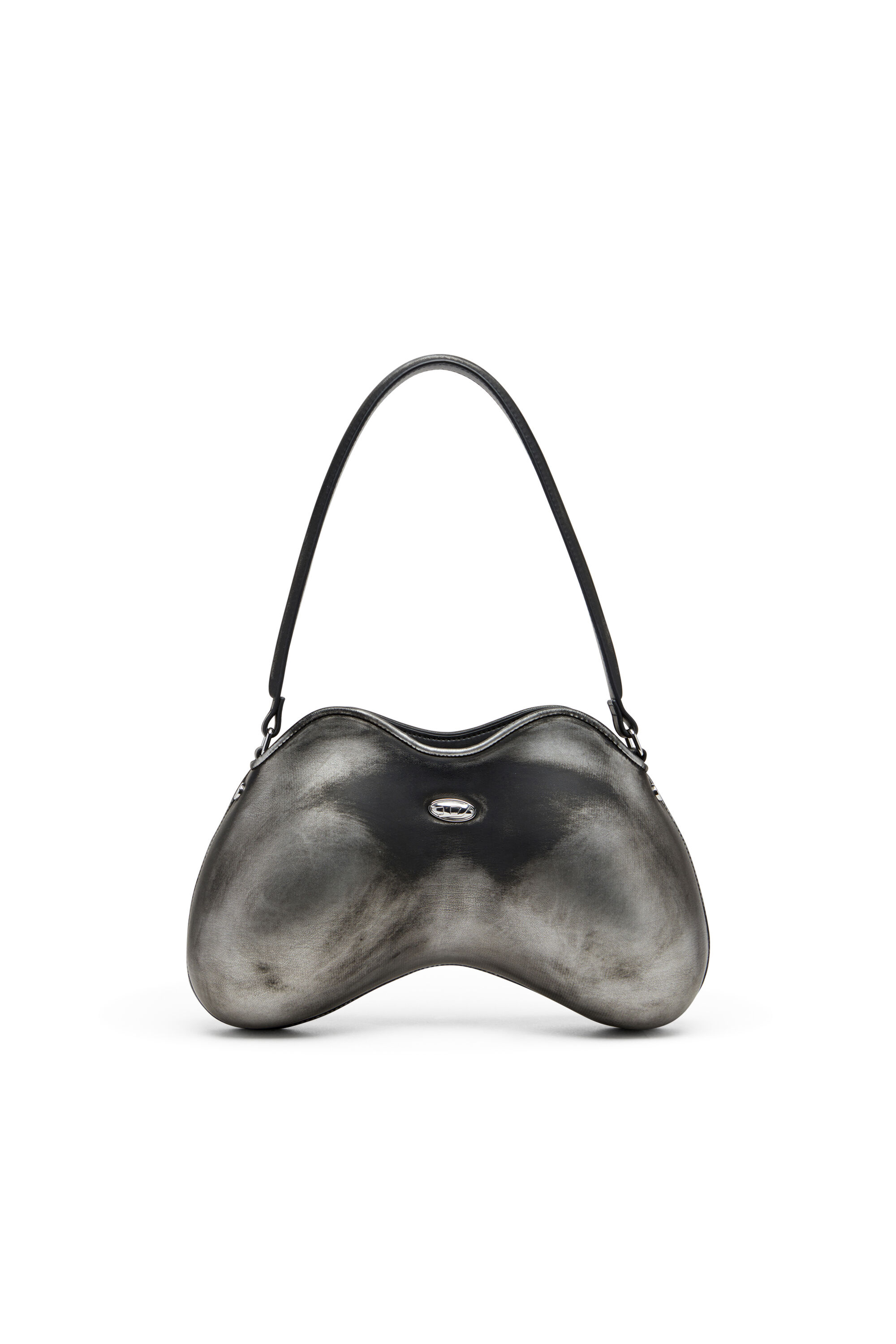 Diesel - DOUBLE-D SHOULDER, Double-D-Borsa da spalla in PU spazzolato Donna in Nero - 2