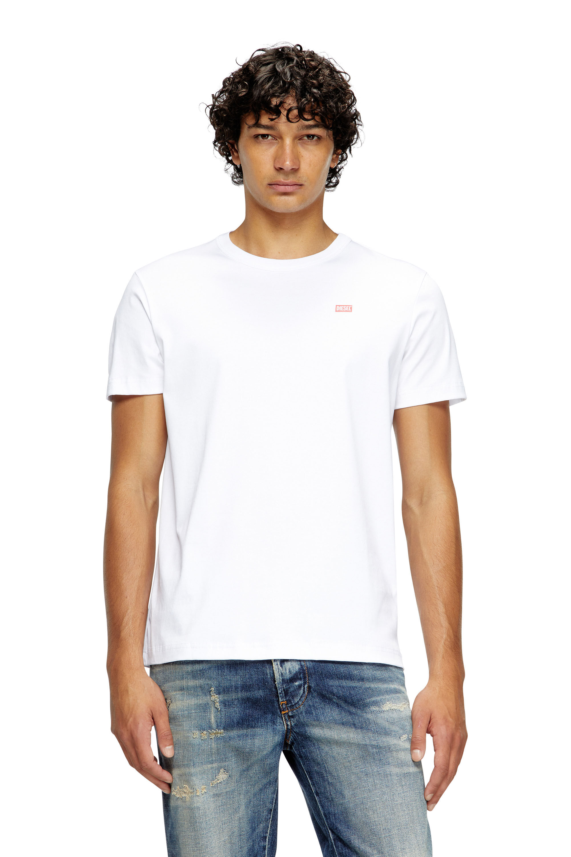Diesel - T-MIEGOR-K77, T-shirt in cotone mercerizzato Uomo in Bianco - 3
