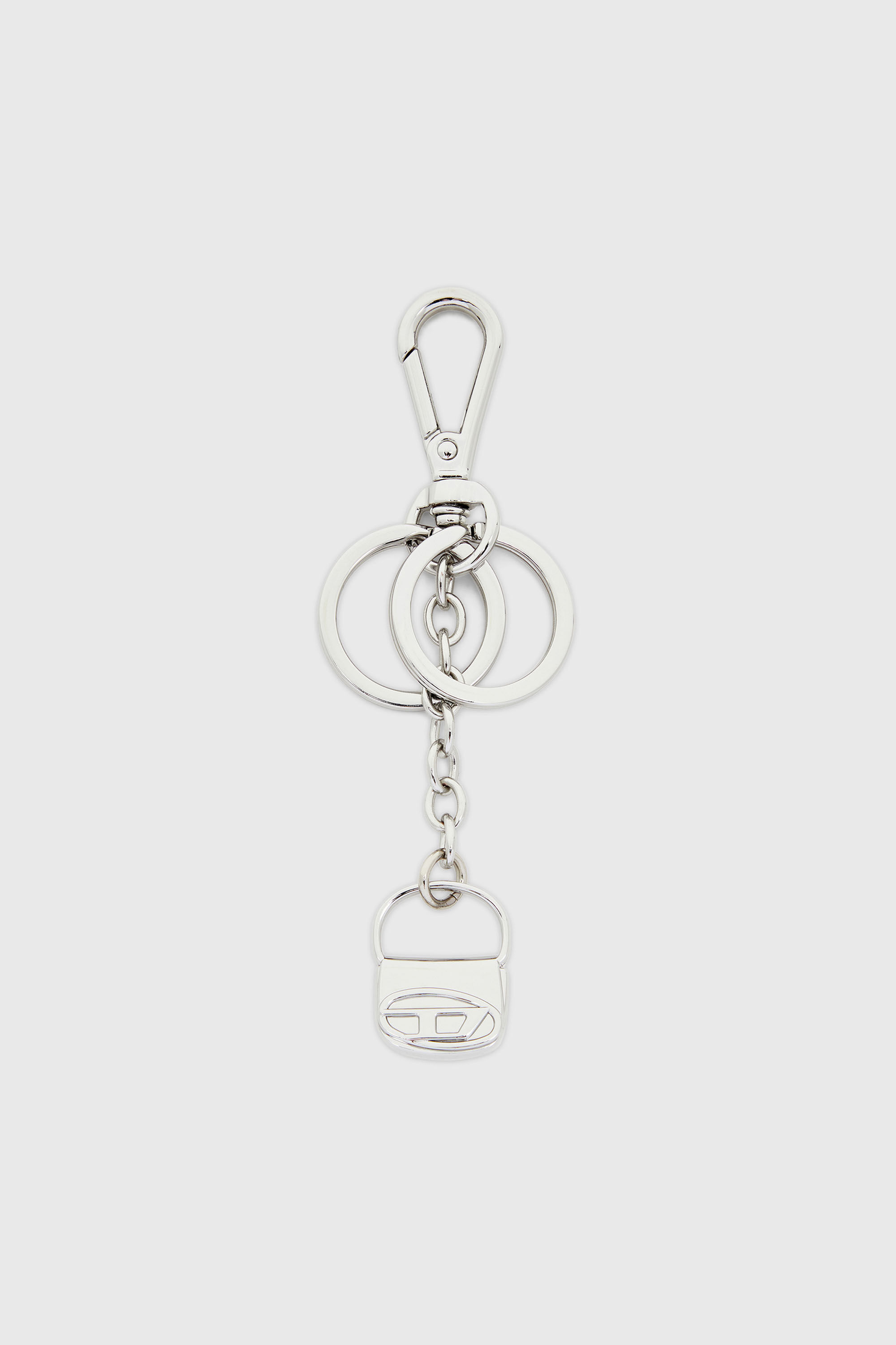 Diesel - 1DR-KEYRING CHARM, Portachiavi in metallo con charm 1DR Donna in Argento - 1