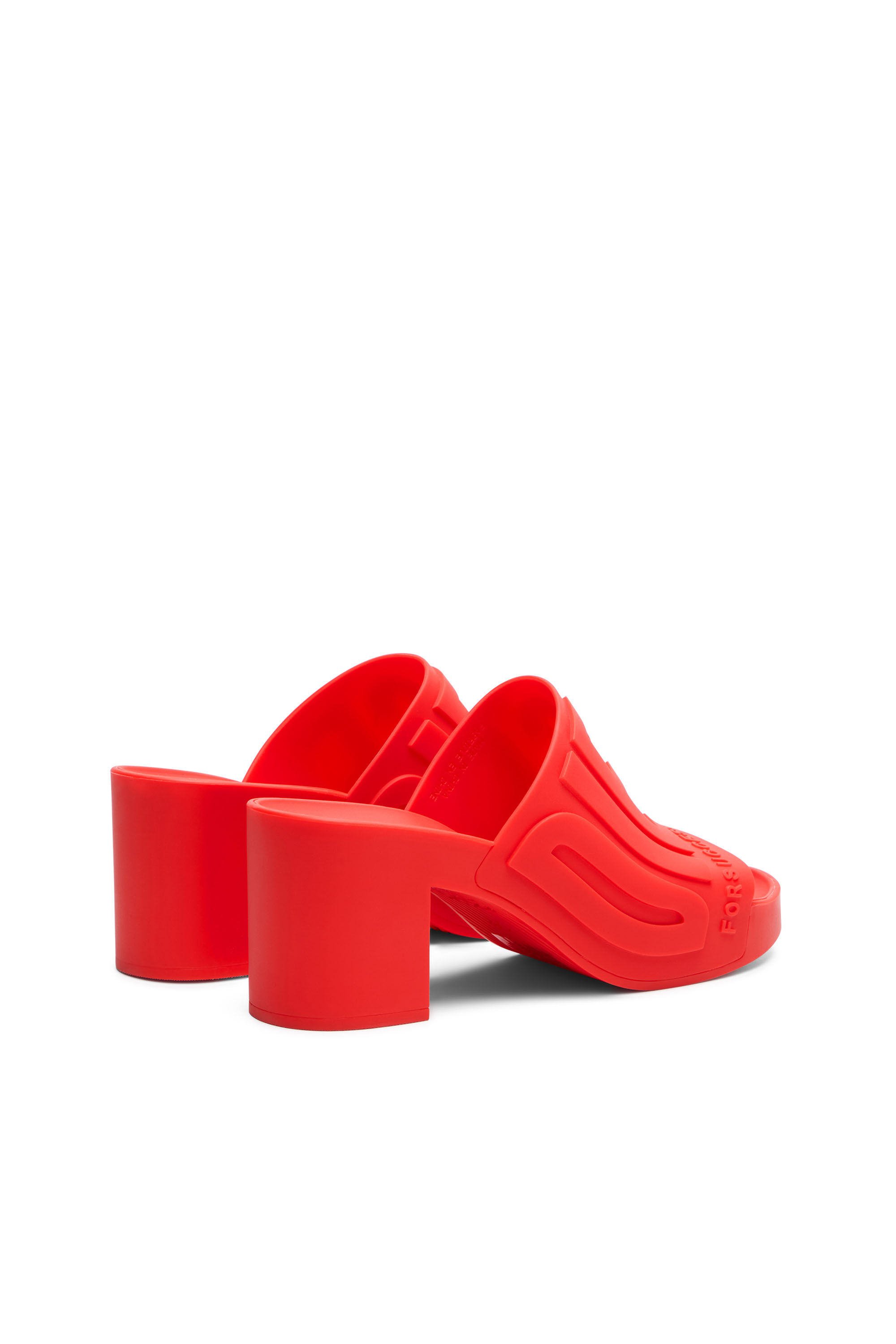 Diesel - SA-PAMELA H, Femme Sa-Pamela-Claquettes de piscine à talons en caoutchouc in Rouge - Image 3