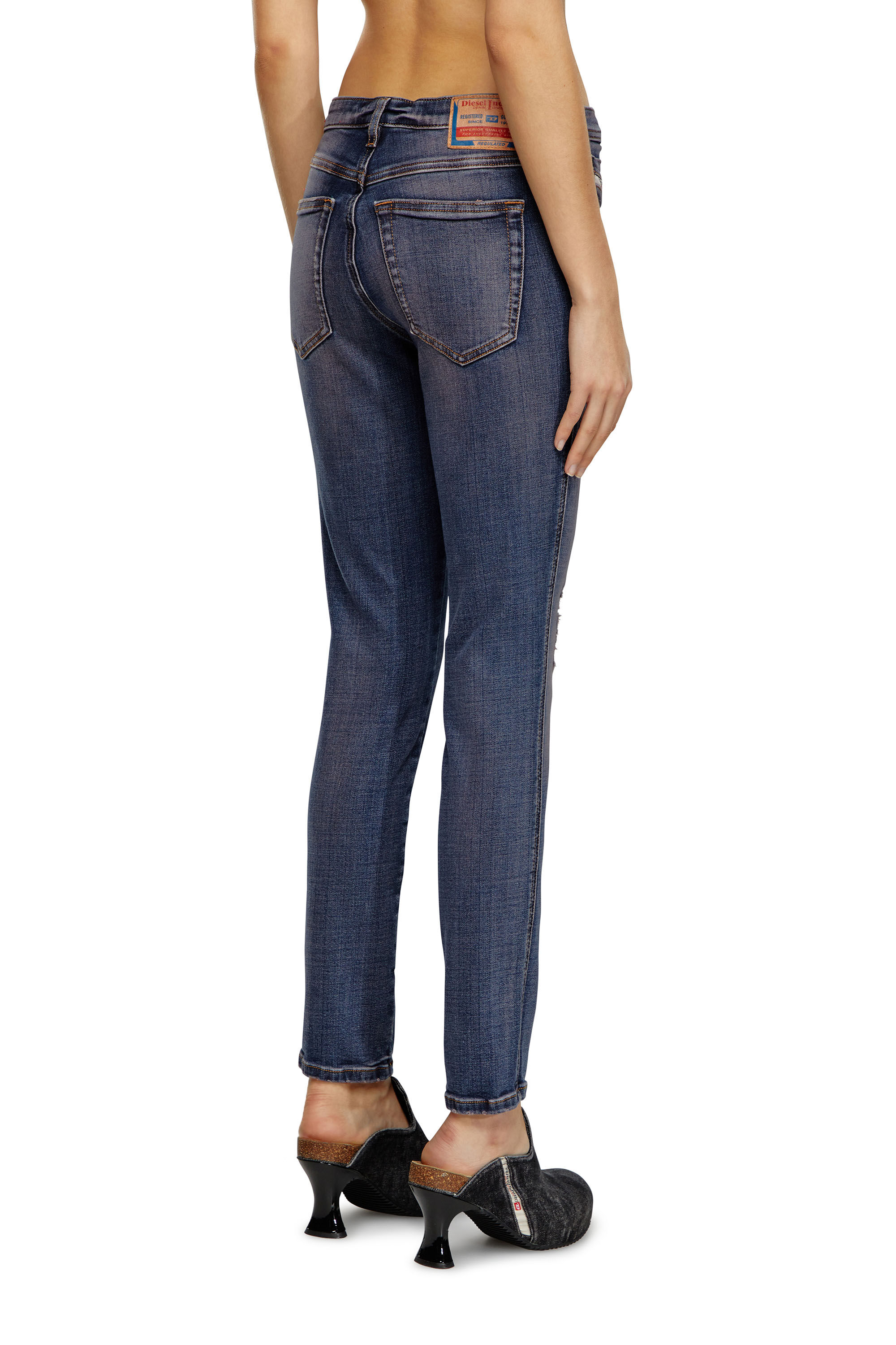Diesel - Skinny Jeans 2015 Babhila 0PFAY, Blu Scuro - Image 4