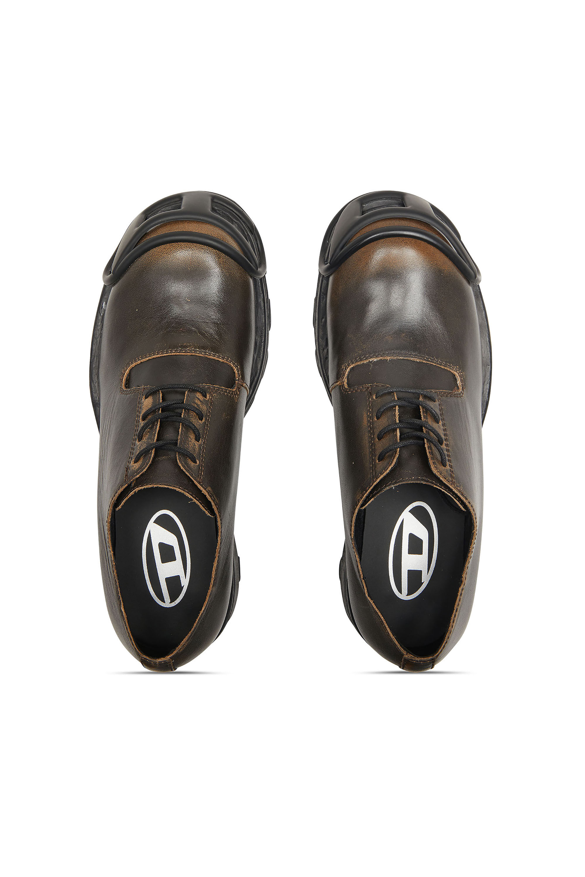 Diesel - D-HAMMER SO D, Herren D-Hammer-Derbyschuhe aus geb&uuml;rstetem Leder in Braun - 5
