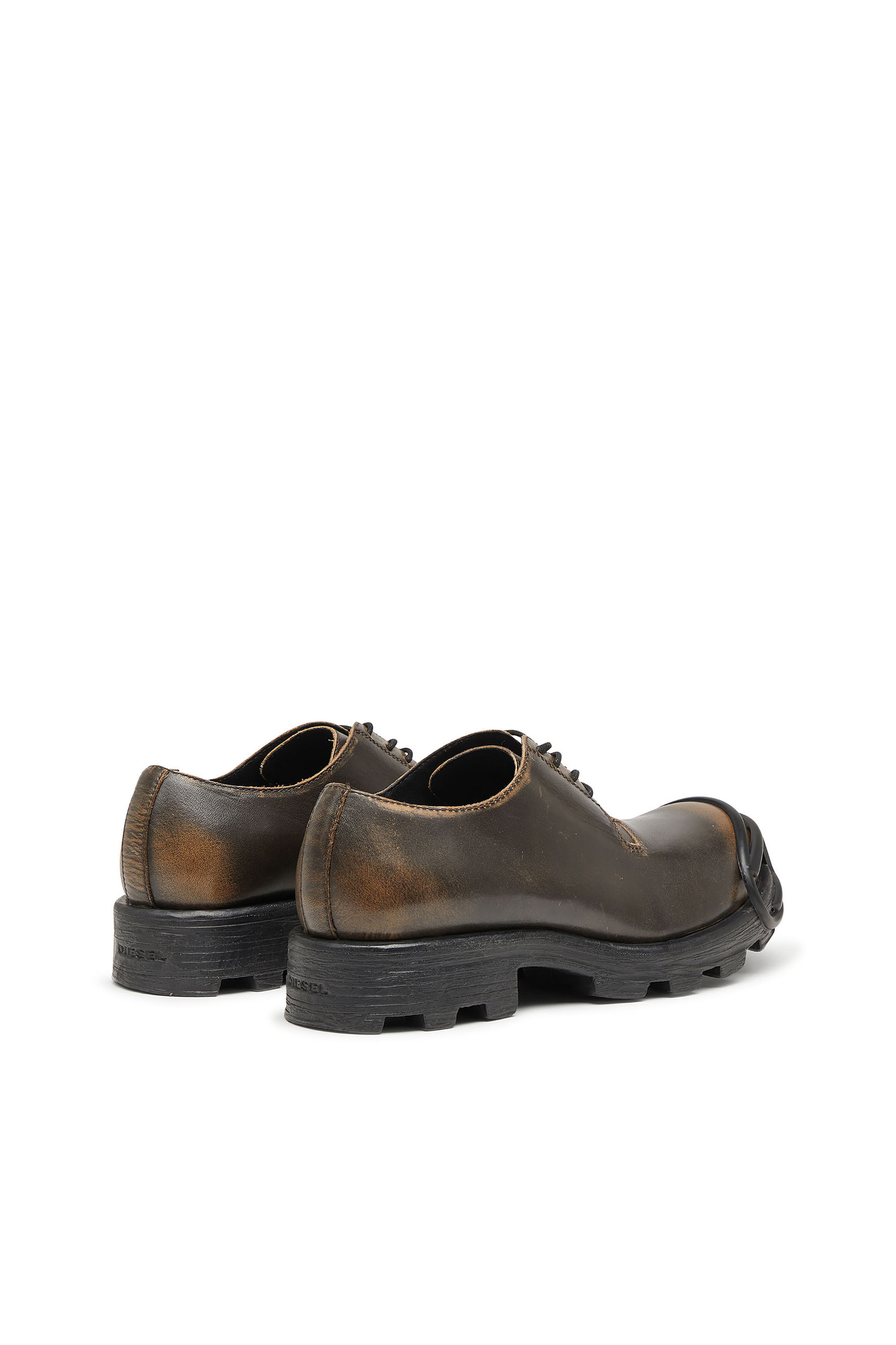 Diesel - D-HAMMER SO D, Herren D-Hammer-Derbyschuhe aus geb&uuml;rstetem Leder in Braun - 3