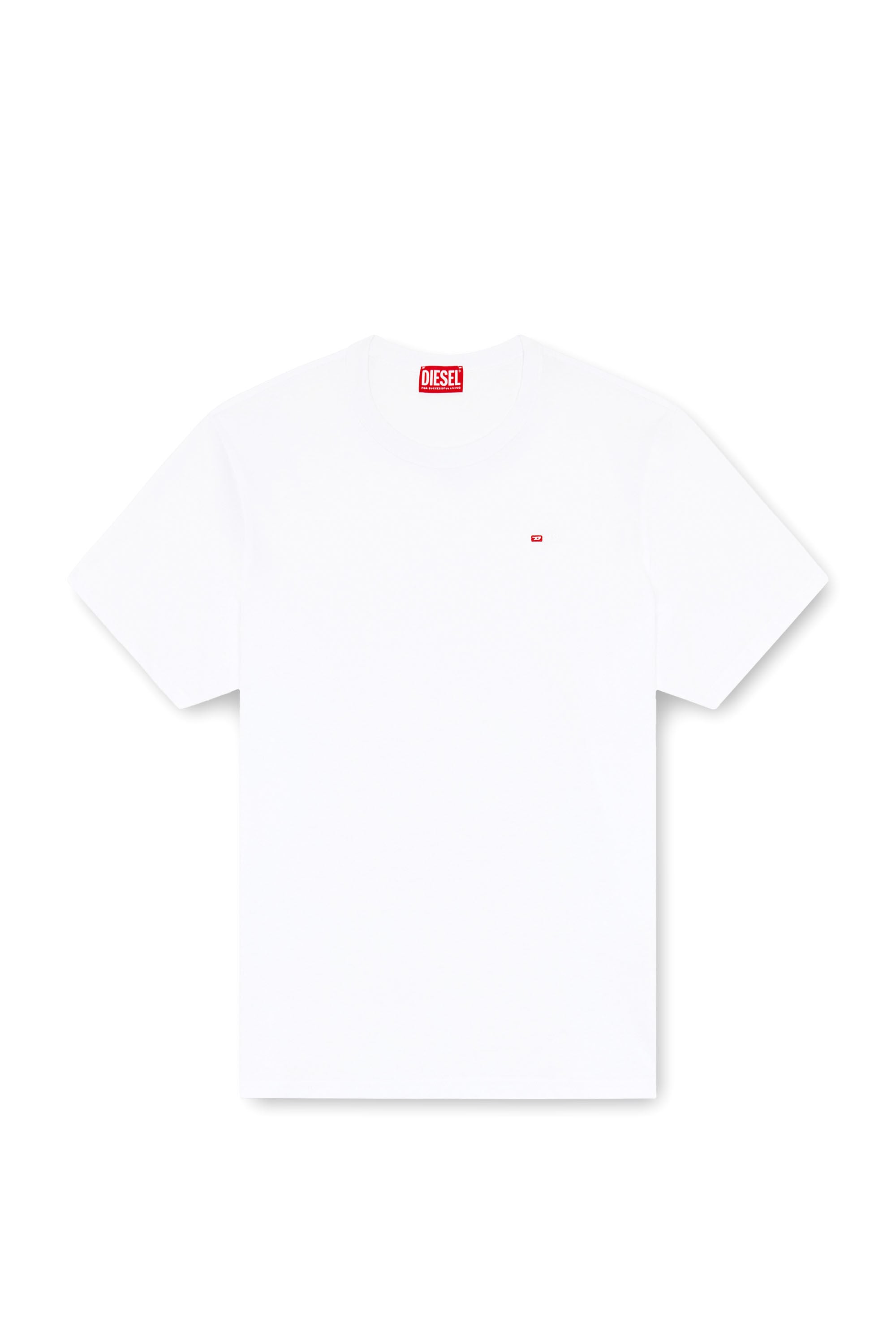 Diesel - T-ADJUST-MICRODIV, Unisex T-Shirt mit gesticktem Mikro-Logo in Wei&szlig; - 2