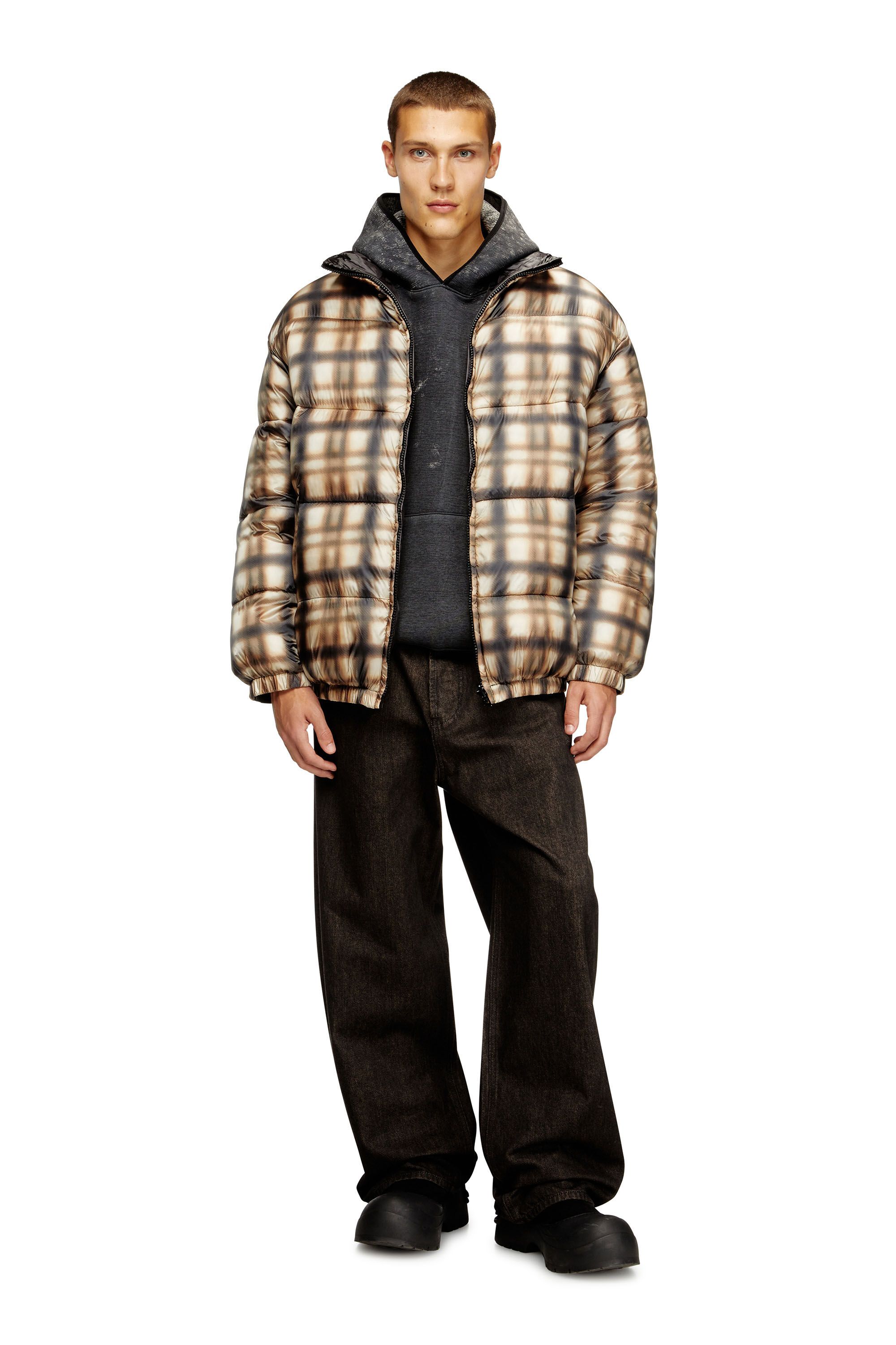 Diesel - W-BOURBON-ENBM, Blouson aviateur réversible matelassé Homme in ToBeDefined - 1