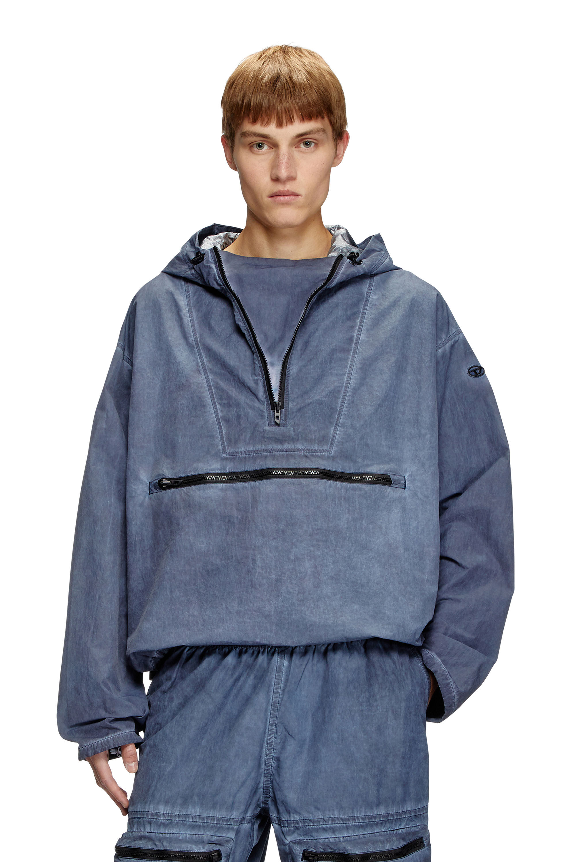 Diesel - J-NOODE-A, Giacca con cappuccio ripiegabile Uomo in Blu - 3