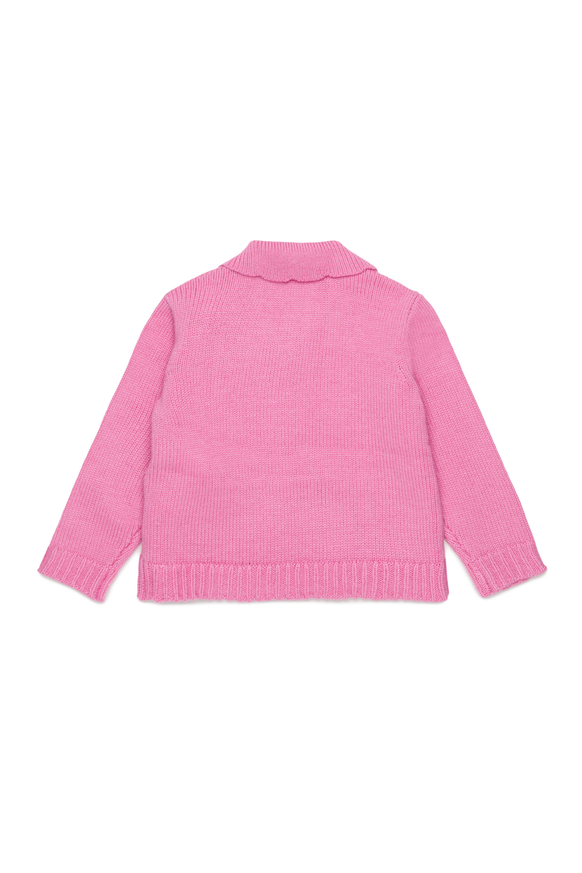 Diesel - KSCALOB, Cardigan in cachemire con colletto smerlato Donna in Rosa - 2