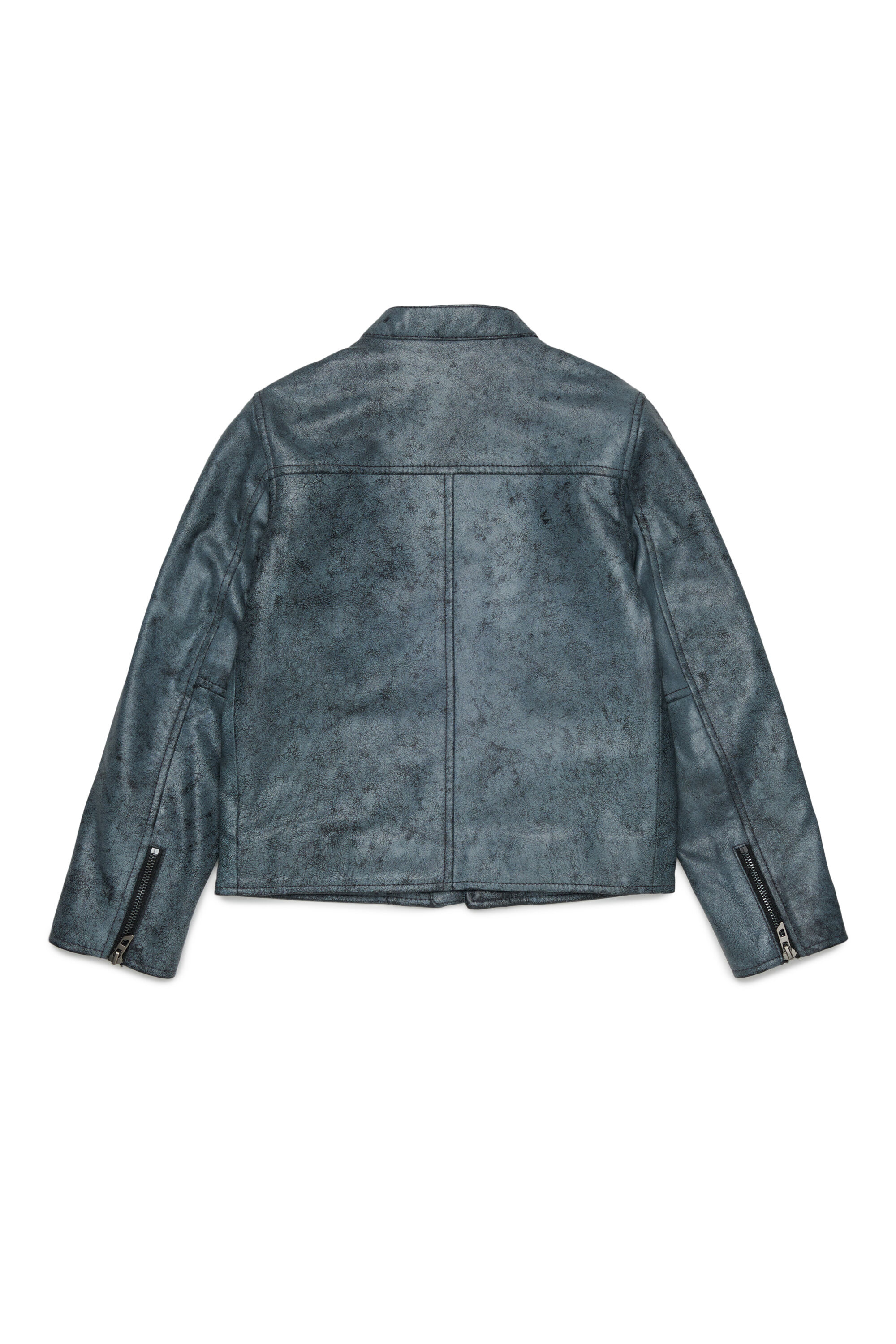 Diesel - JLEVERT, Herren Leder-bikerjacke mit maxi-logo in Schwarz - 2