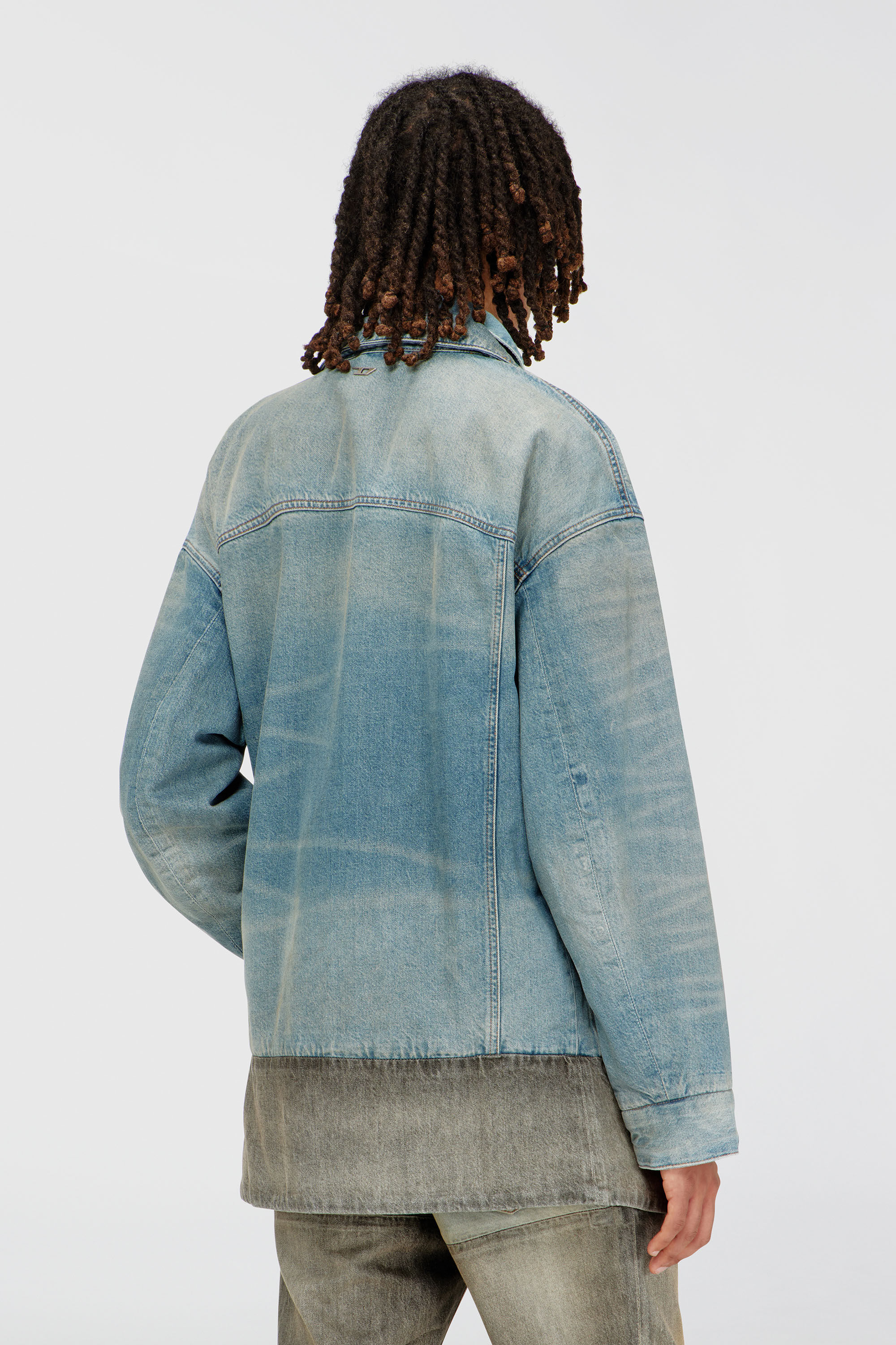 Diesel - D-ARI-S, Giacca in denim con orlo a contrasto Uomo in Multicolor - 4