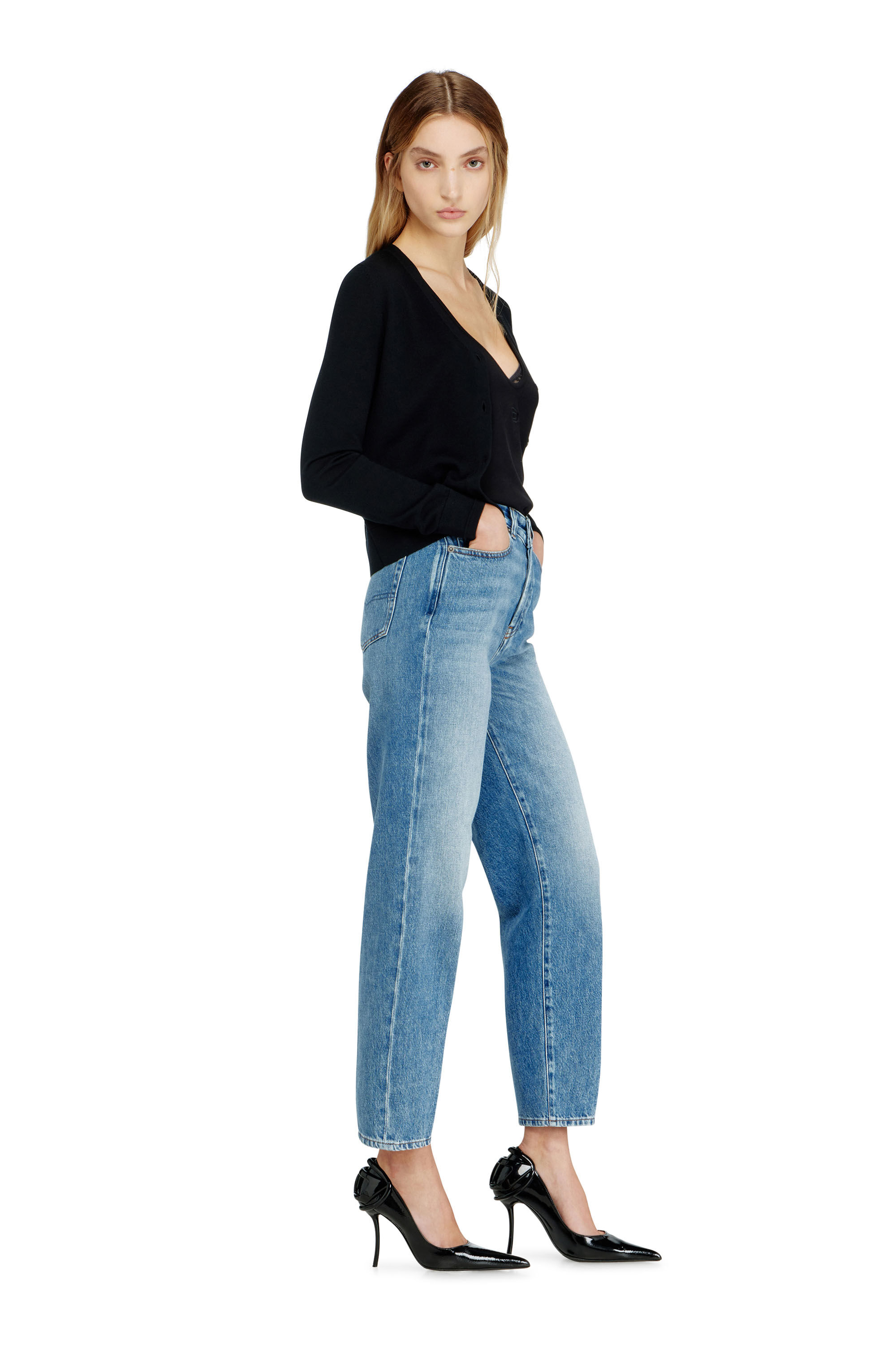 Diesel - Regular Jeans 1981 D-Went 09Q07 Donna, Blu Chiaro - Image 2