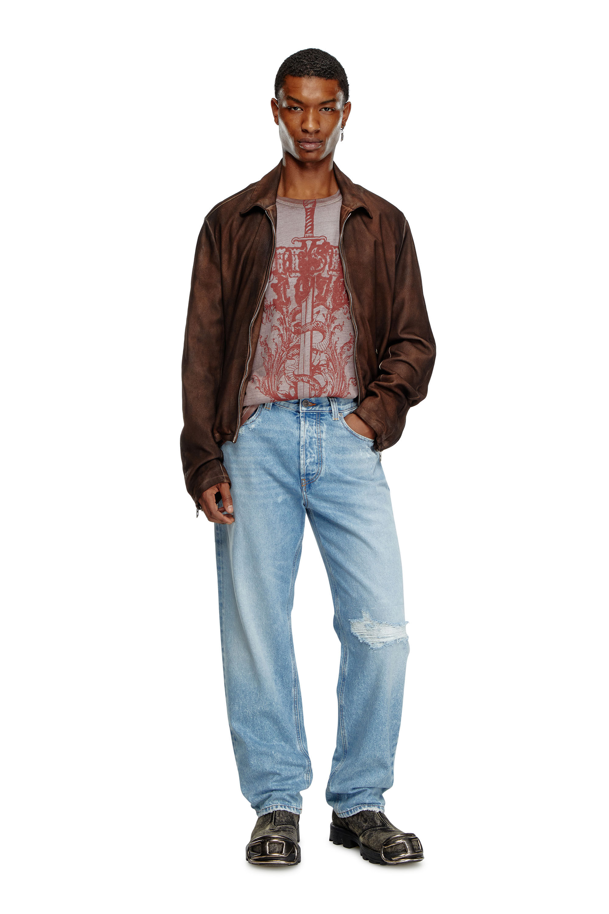 Diesel - Homme Straight Jeans 2010 D-Macs 09J80, Bleu Clair - Image 1