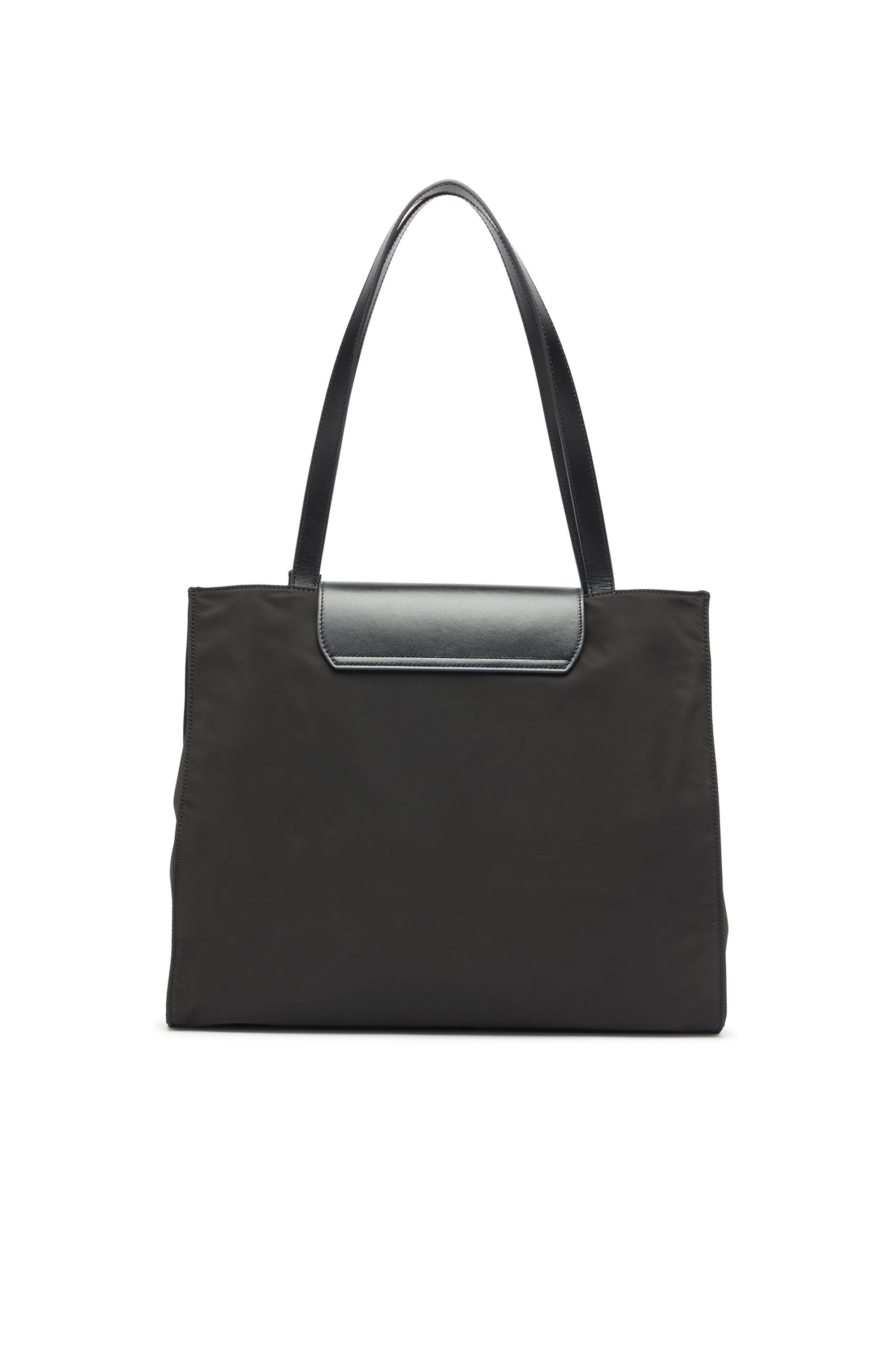 Diesel - 1DR TOTE E/W, Unisex 1DR - Einkaufstasche aus nylon mit lederklappe in Schwarz - 2