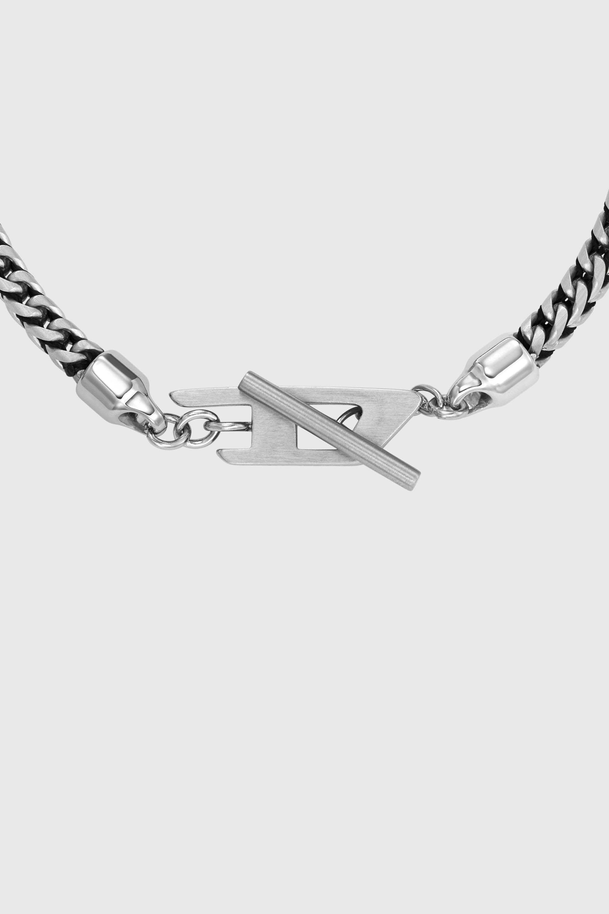 Diesel - DX1551040 JEWEL, Unisex Kettenarmband aus Edelstahl in Silber/Schwarz - 2