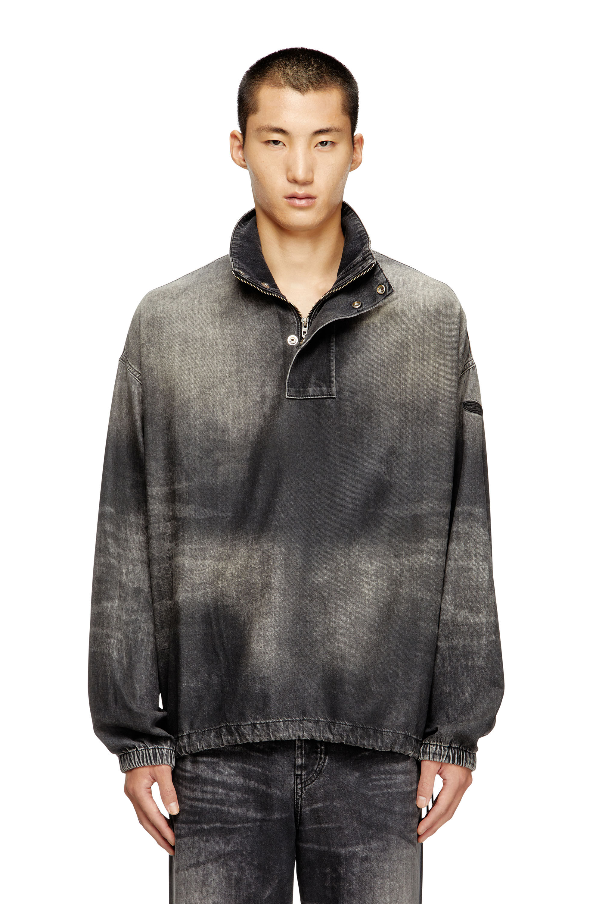 Diesel - D-FLOW-S3, Haut en jean avec col montant Mixte in Noir - 3