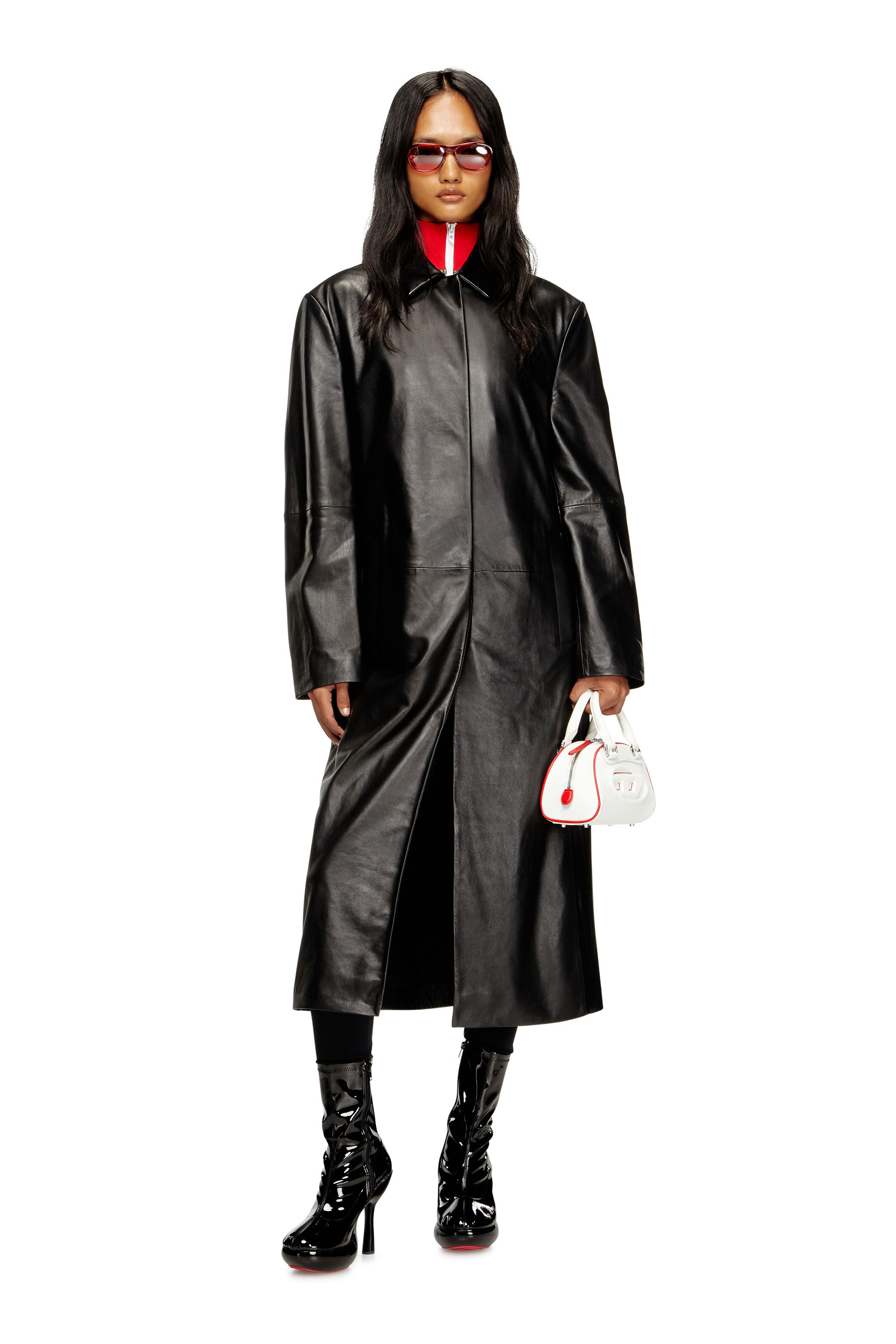 Diesel - D-LAKE PLATFORM MIDB ZIP  STRETCH, D-Lake-Stivaletti platform in PU stretch glossy Donna in ToBeDefined - 1