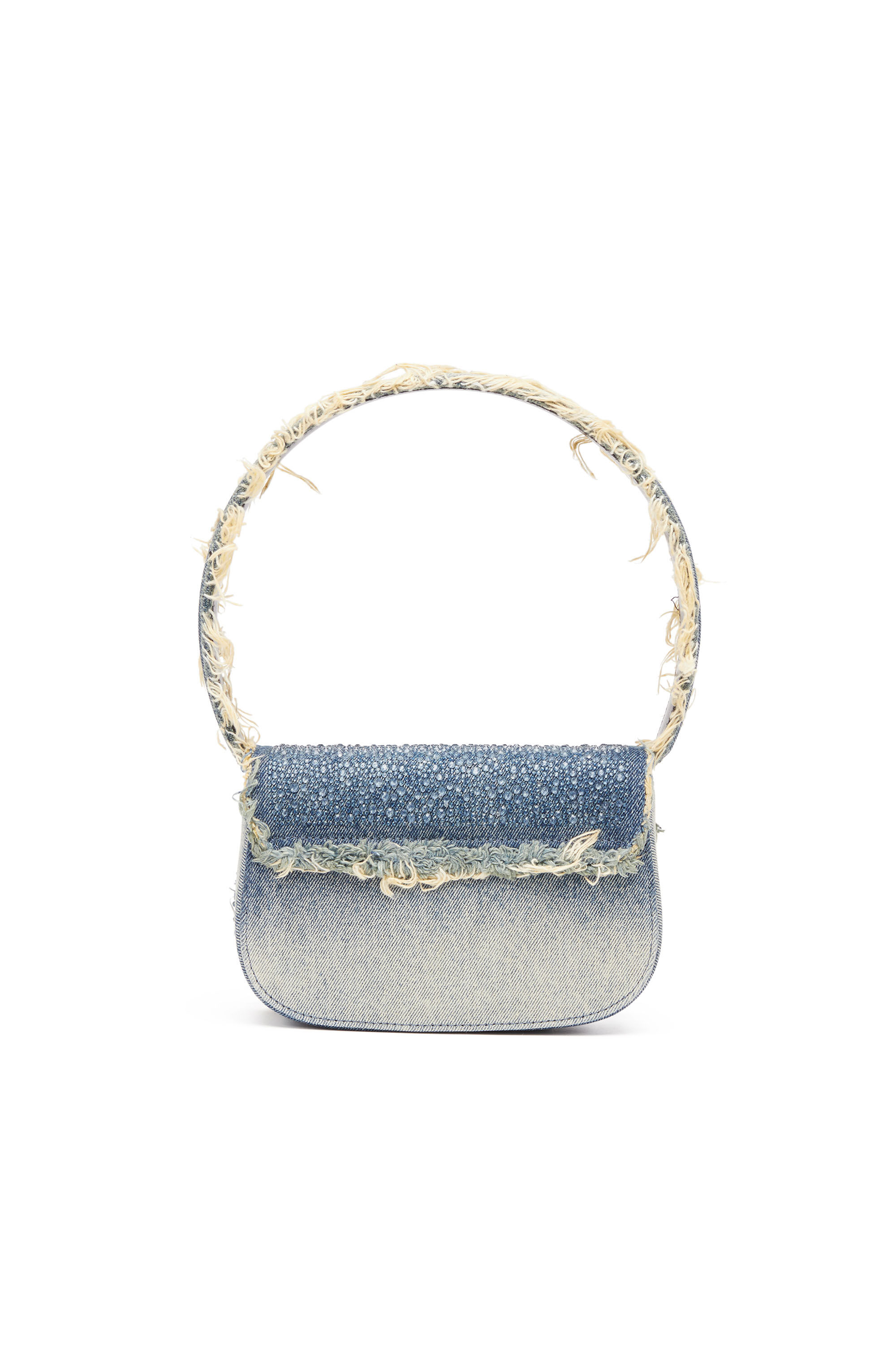 Diesel - 1DR, Damen 1DR-Ikonische Schultertasche aus Denim mit Strass in Blau - 3