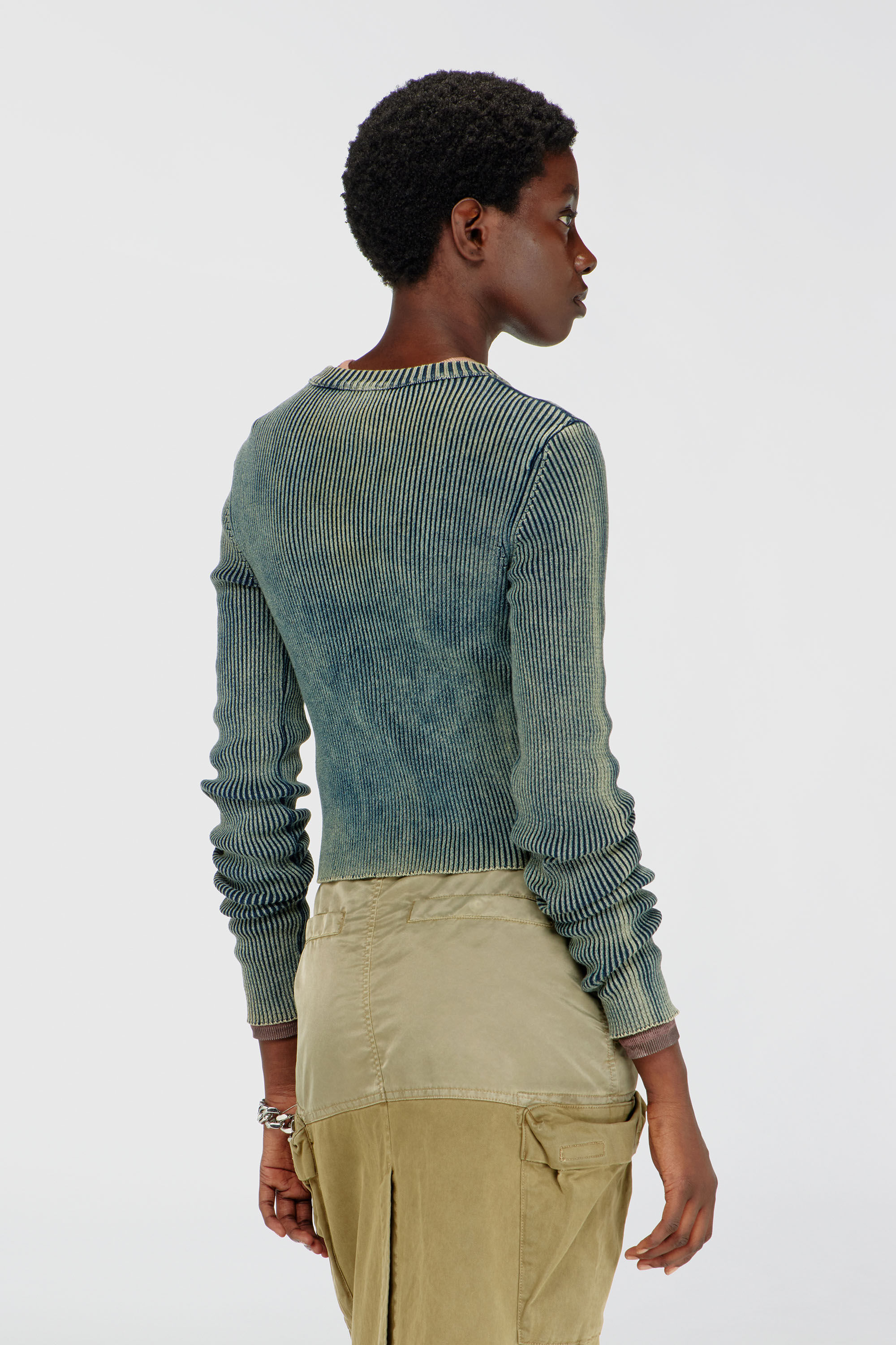 Diesel - M-ANCHOR-A, Top a coste con Oval D Donna in Blu - 4