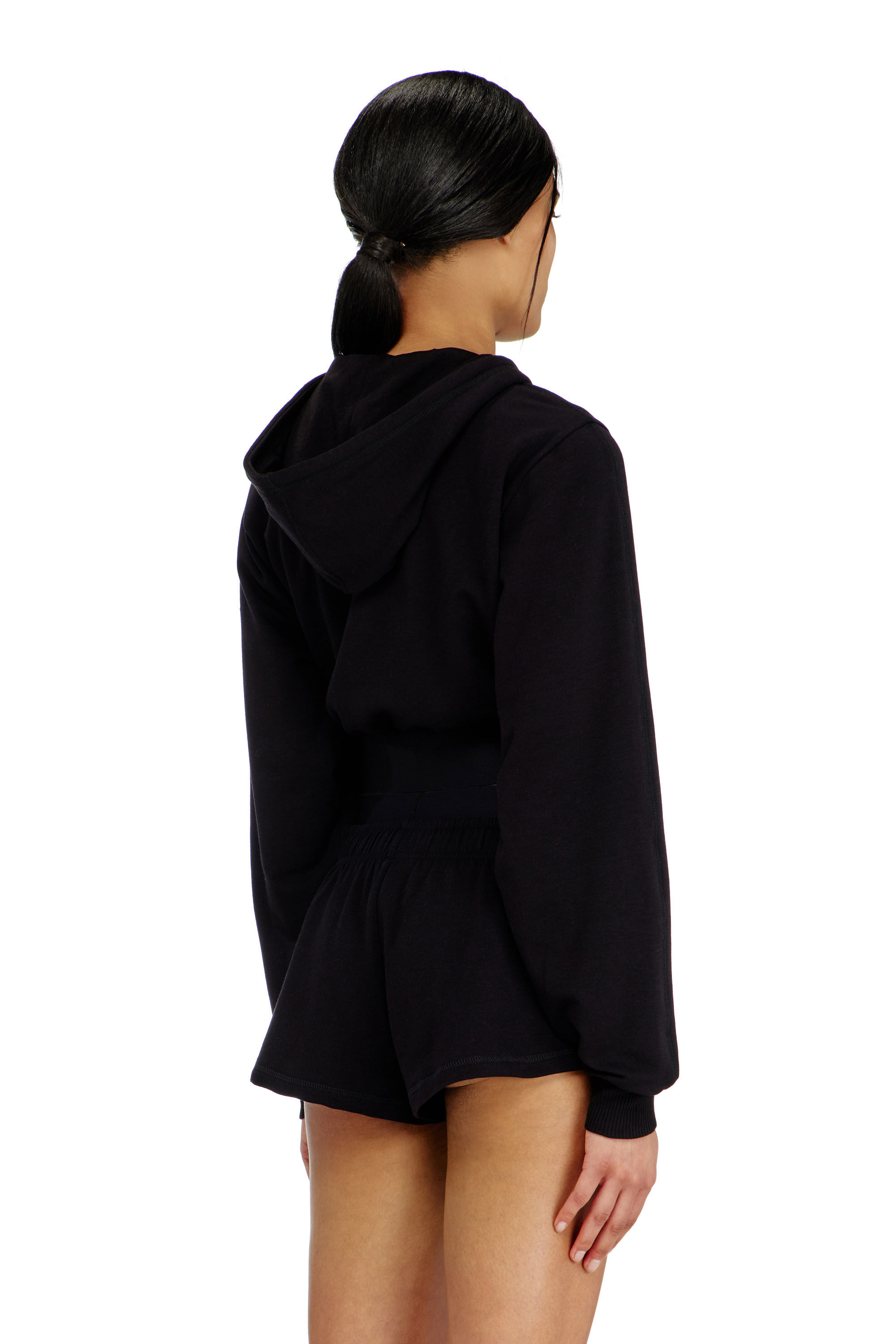 Diesel - MIRANDA-D-POP, Damen Kurze Hose aus Baumwollfrottee mit Diesel-Logo in Schwarz - 4