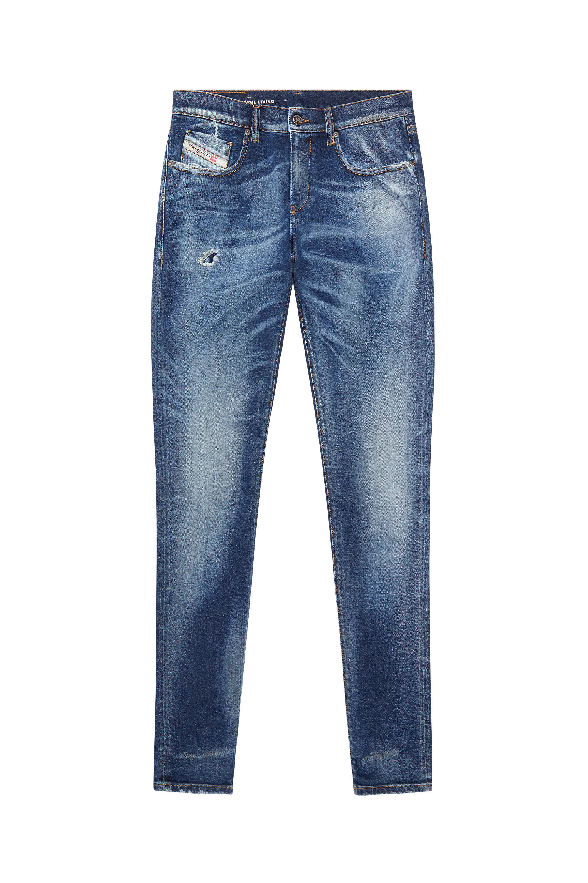 Diesel - Slim Jeans 2019 D-Strukt 09G89, Blu medio - Image 2
