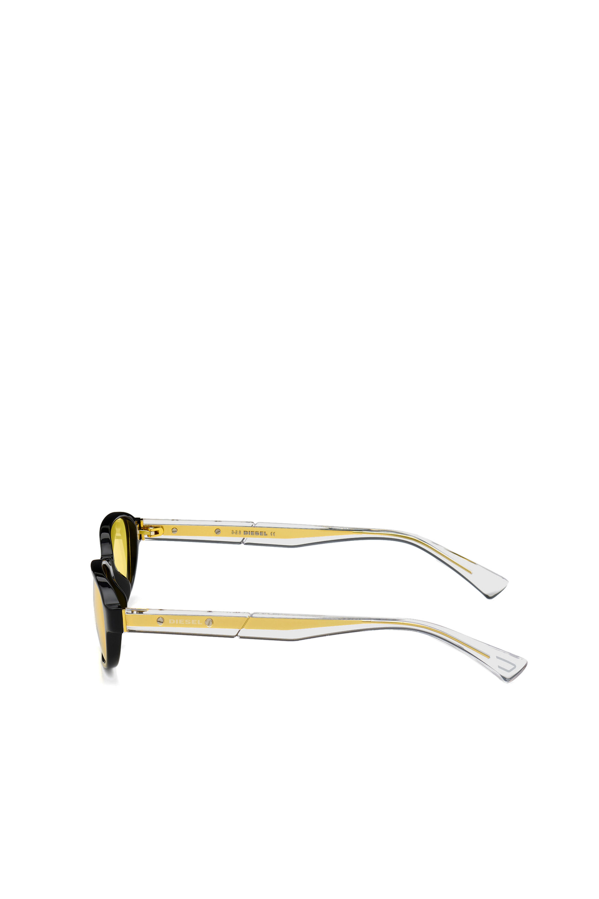 Diesel - DL0326, Modèle mini rectangulaire en acétate Mixte in Jaune - 4