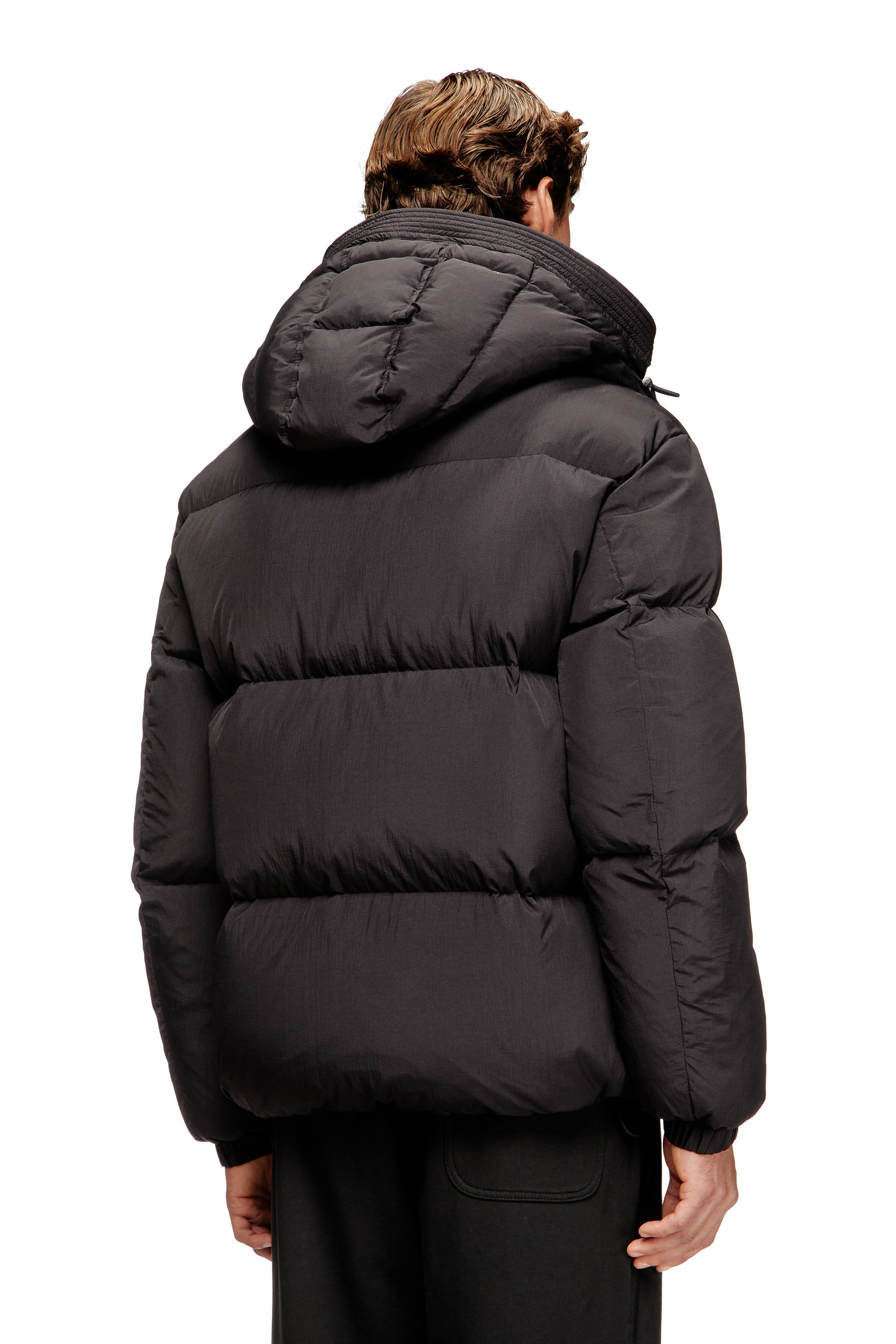 Diesel - W-ROLFYS-WRD, Herren Gesteppte Daunenjacke aus ViralOff&reg; Taslan in Dunkelgrau - 4