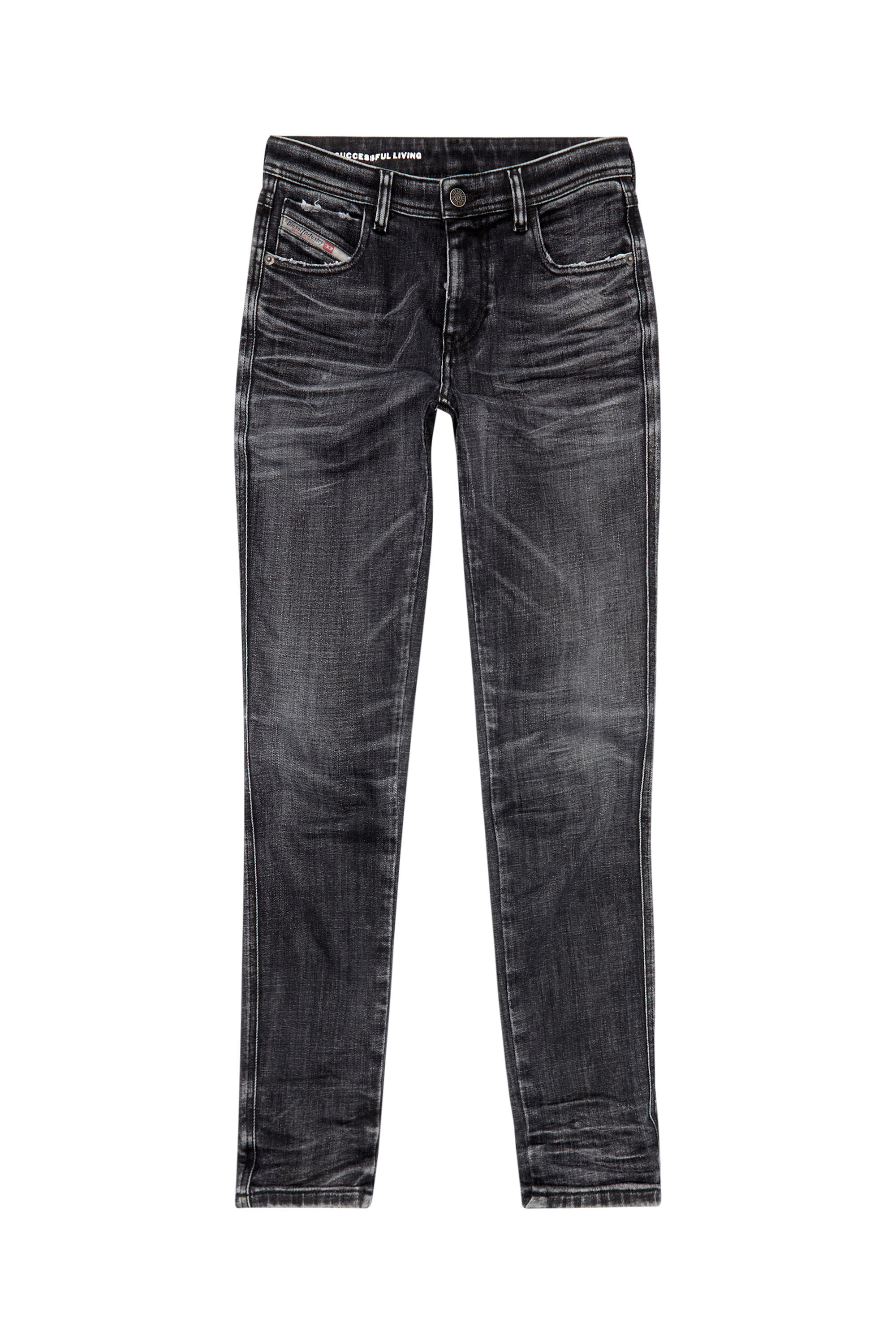 Diesel - Skinny Jeans 2015 Babhila 09G50, Schwarz/Dunkelgrau - Image 2