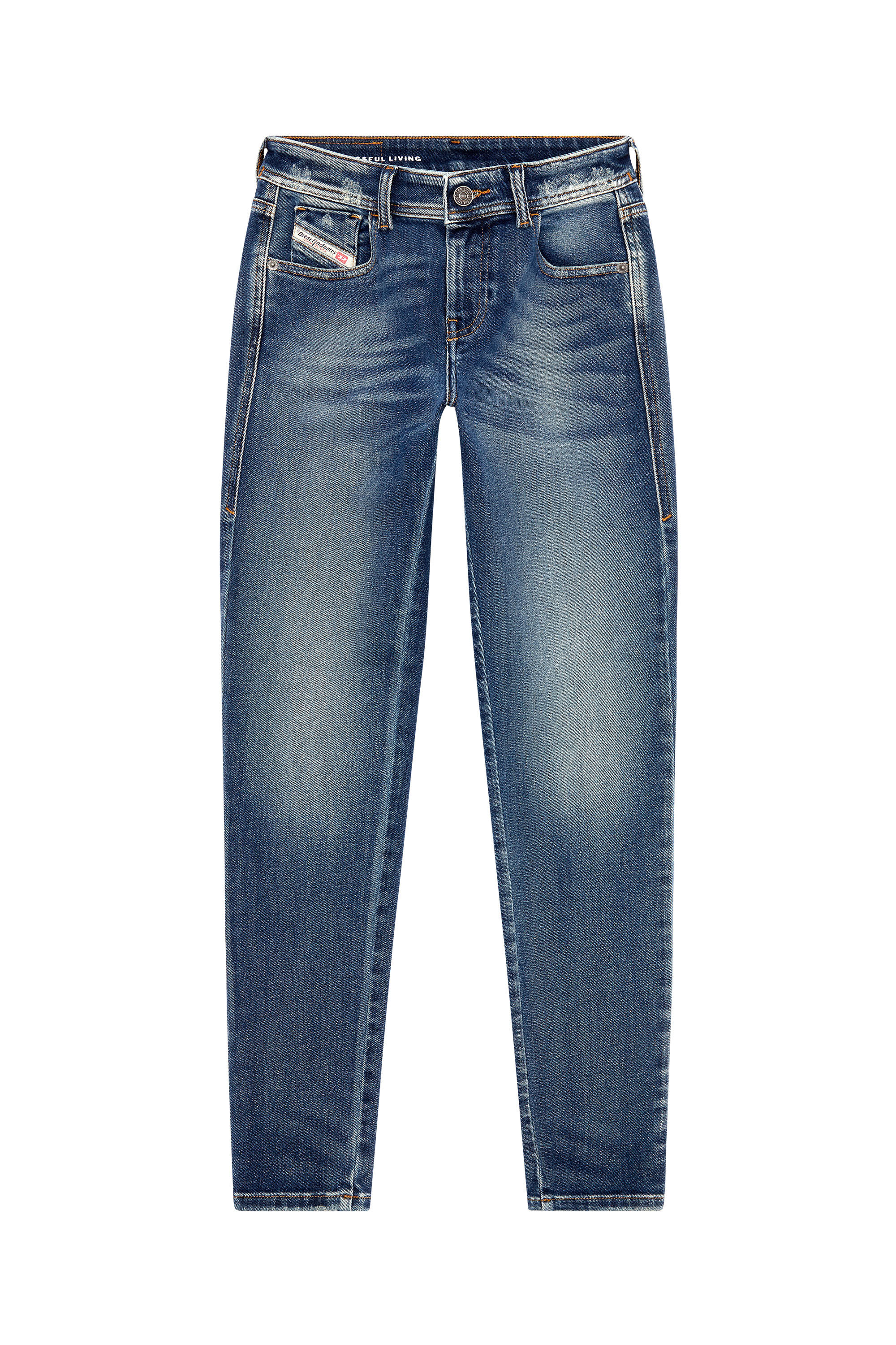 Diesel - Super skinny Jeans 2017 Slandy 09G13, Blu Scuro - Image 2