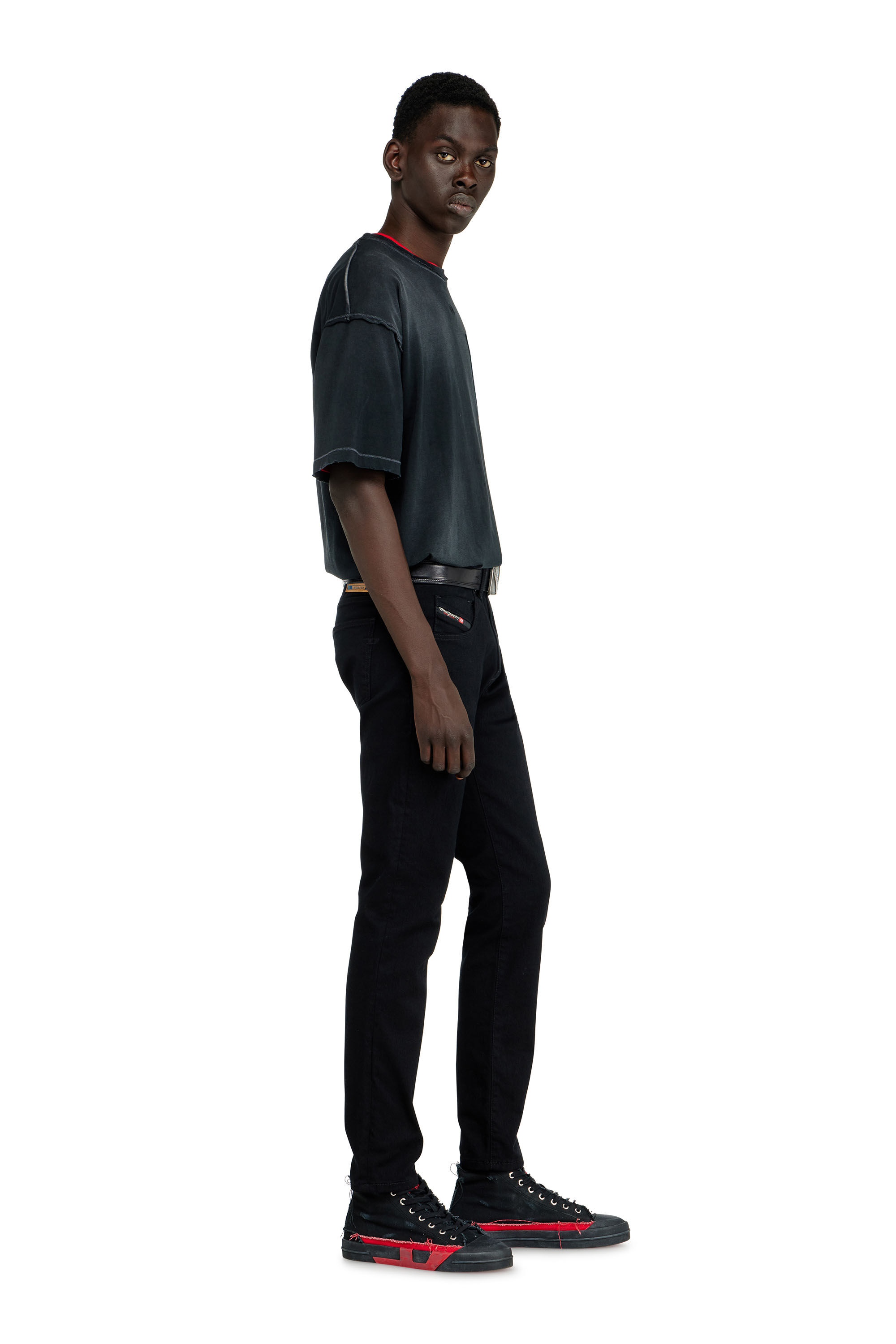 Diesel - Slim Jeans 2019 D-Strukt 069YP Uomo, Nero/Grigio scuro - Image 2