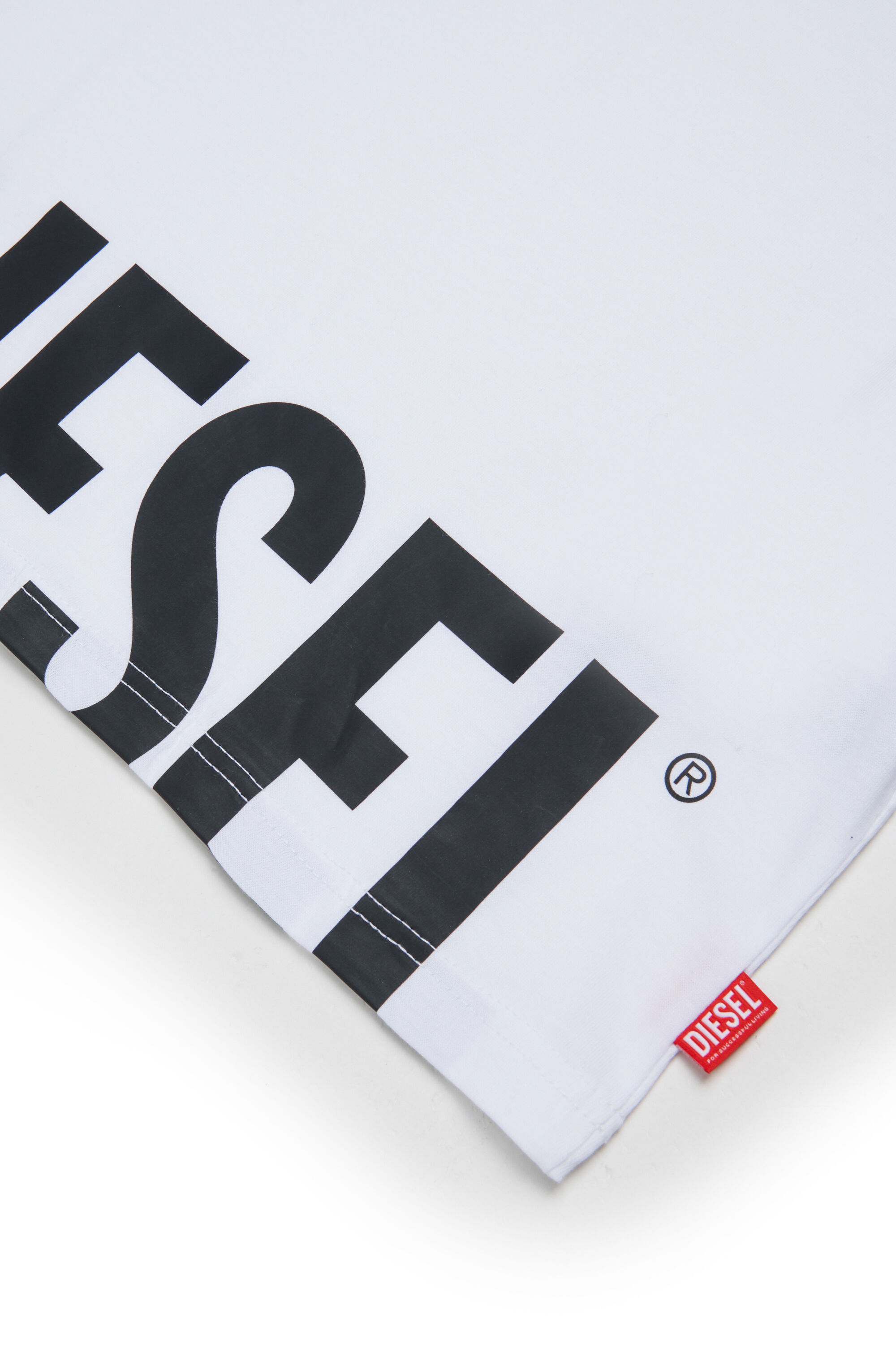 Diesel - TPRES, T-shirt avec logo d&eacute;coup&eacute; Homme in Blanc - 4