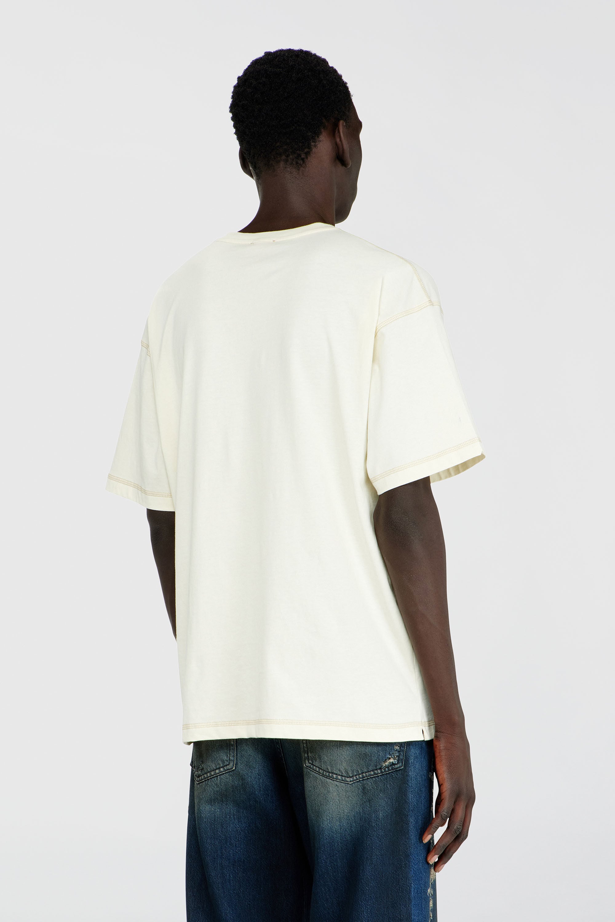 Diesel - T-BOXT-NOTCH, Herren Lockeres T-Shirt mit Prints und Stickereien in Wei&szlig; - 4