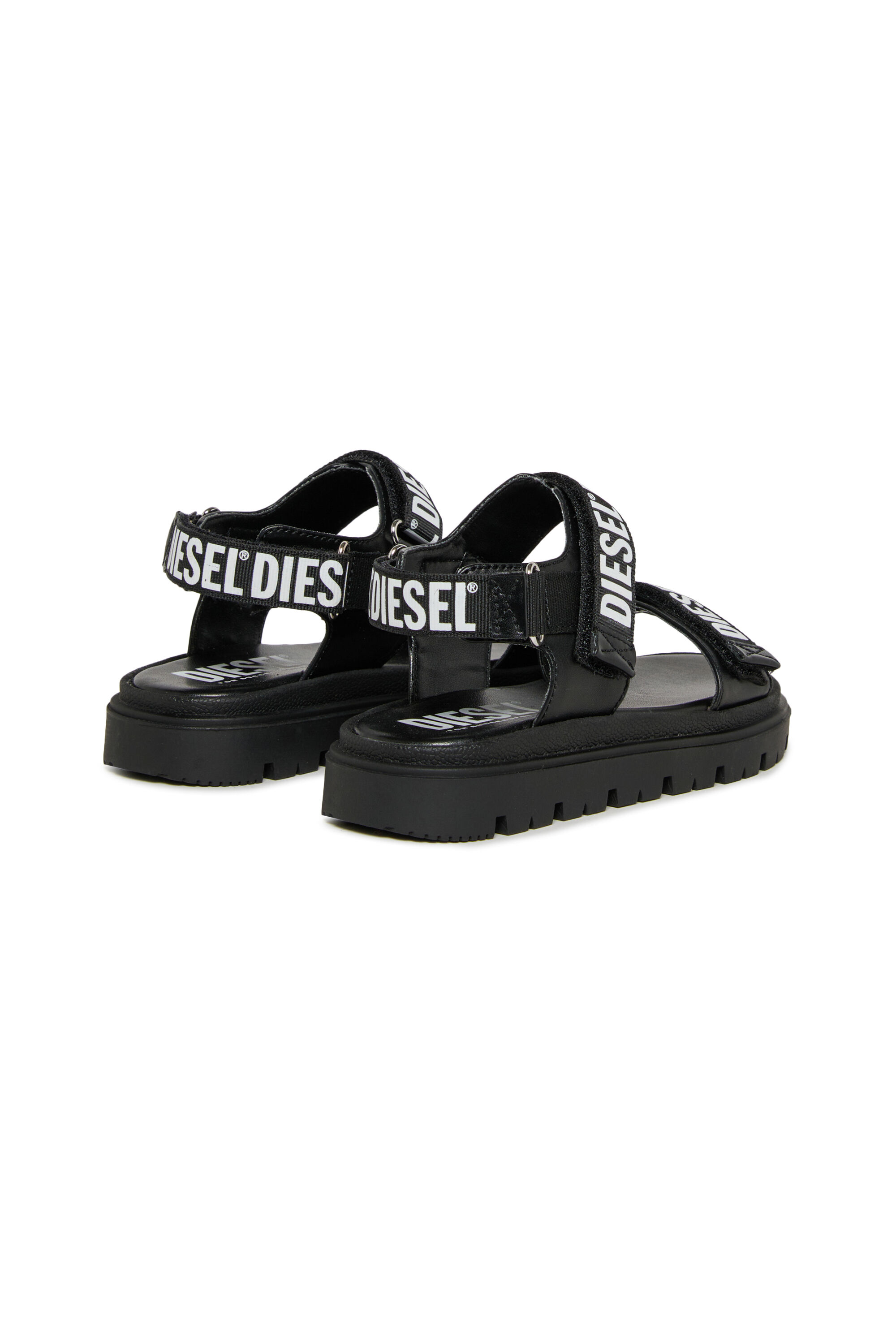 Diesel - D-SANTAP, Unisex D-Santap-Sandale mit Diesel-Logo-Riemen in Schwarz - 3