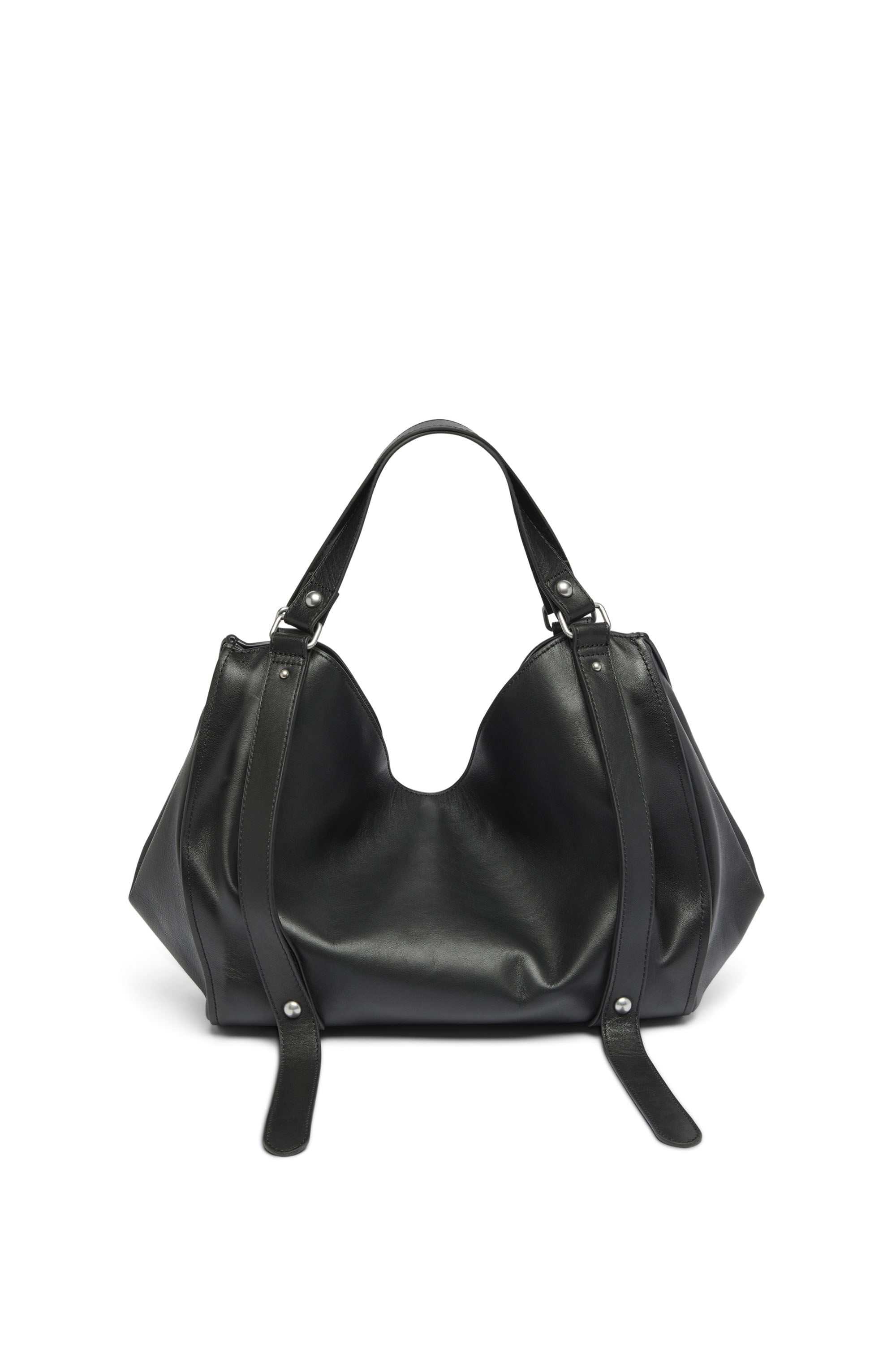 Diesel - D-ONE TOPHANDLE M, Unisex D-One-Medium Henkeltasche aus behandeltem Leder in Schwarz - 2