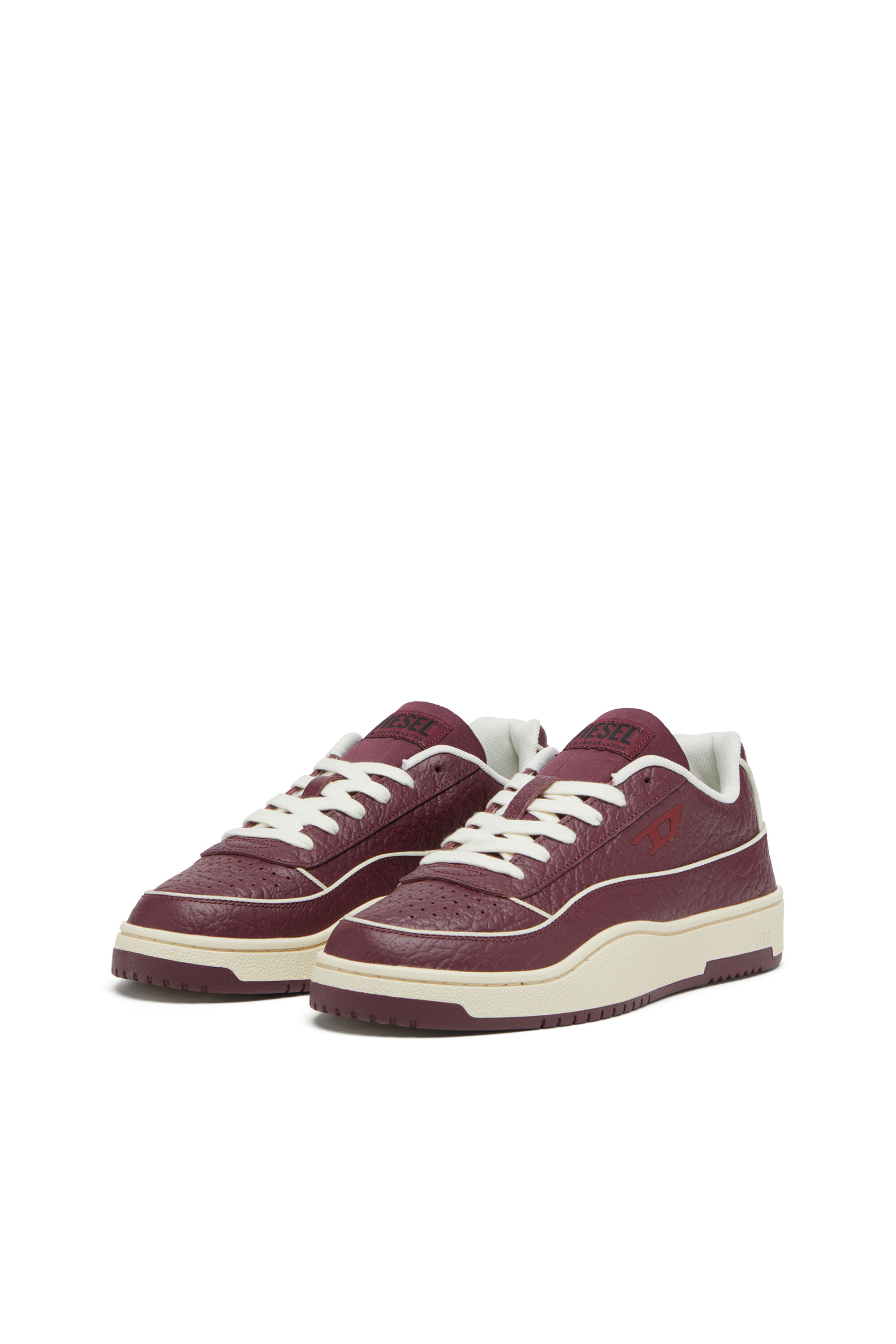 Diesel - S-TRACKER-D LOW, Herren S-Tracker-D-Sneakers aus strukturiertem Leder in Burgunderrot - 8