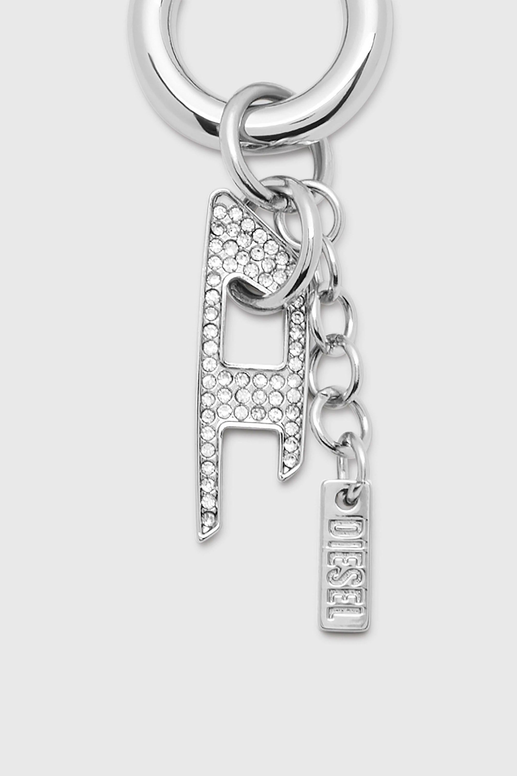 Diesel - CHARM-D, Charm in metallo con charm D di strass Unisex in Argento - 2